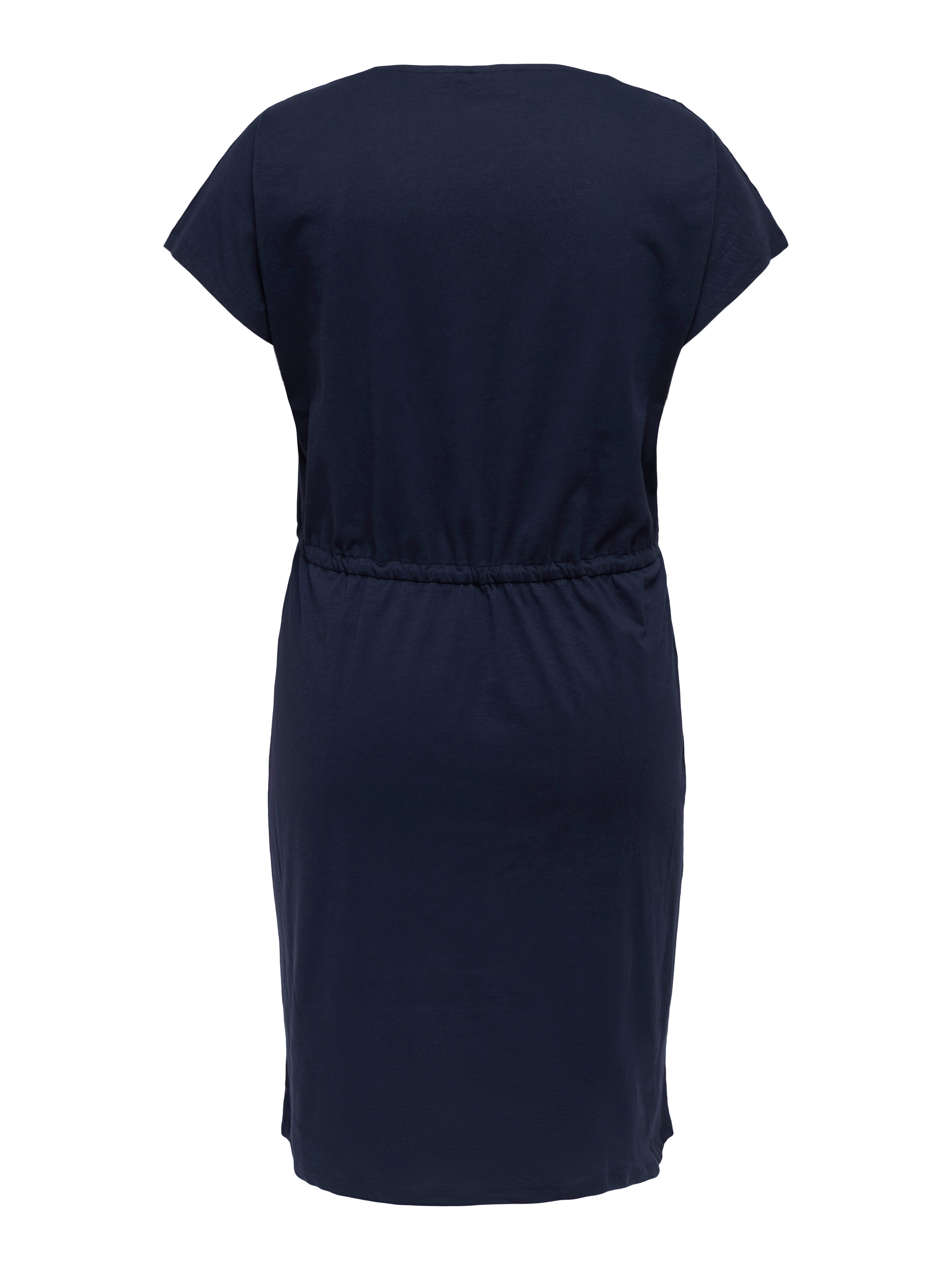 ONLY CARMAKOMA Jerseyjurk CARLILA S/L V-NECK KNEE DRESS JRS BS