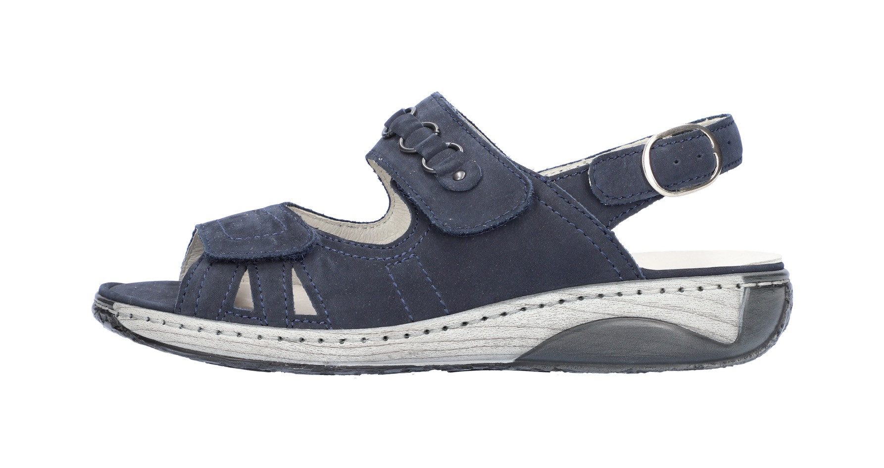 Waldläufer Sandalen Garda zomerschoen, sandaal, sleehak, met drukknoop, g-breedte