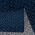 carpet city vloerkleed fancy korte pool, uni, 3d-look, zigzag-look, voor woonkamer  slaapkamer blauw