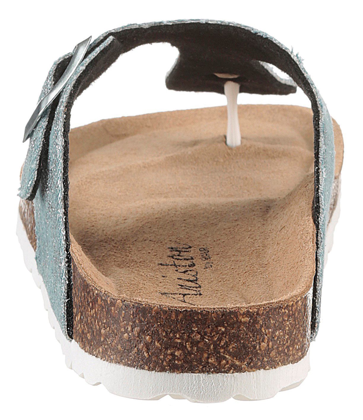 Aniston SHOES Teenslippers , strandschoen, zomerschoen, vakantieschoen, metallic - nieuwe collectie