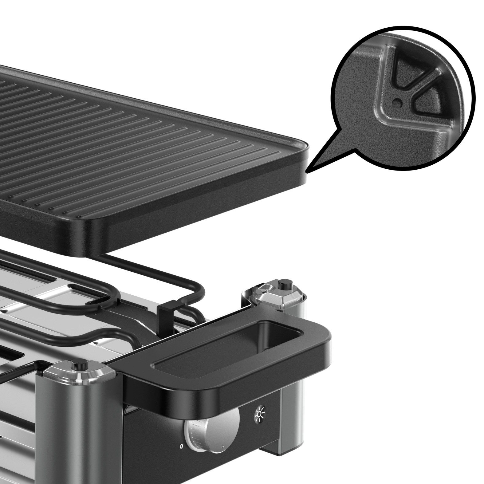 WMF Raclette Master, indirekte LED-Beleuchtung, Keramikbeschichtung