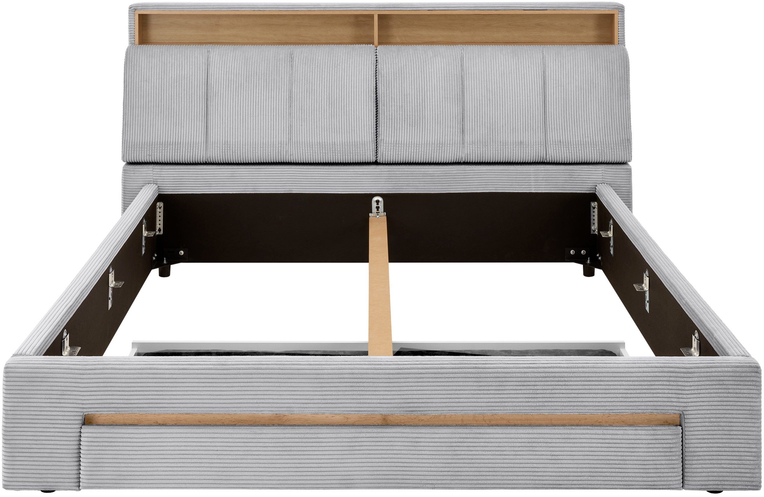 INOSIGN Gestoffeerd bed CiTY/GiRON,, gepolsterd opbergbed, met LED-verlichting Bedkisten met hondenbed of als opbergruimte, opklapbare hoofdeinden