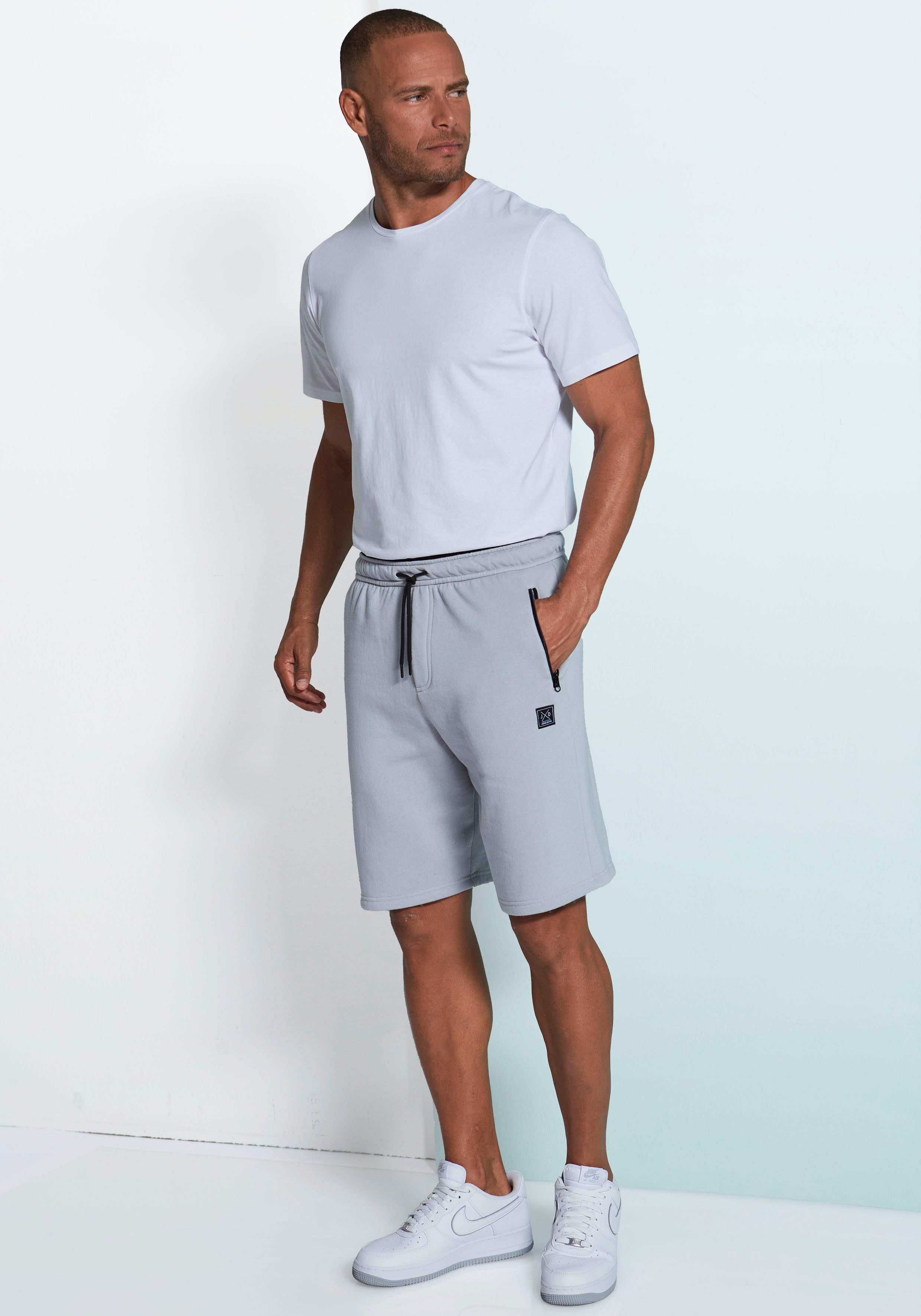 John Devin Sweatshort zijzakken met zwarte rits