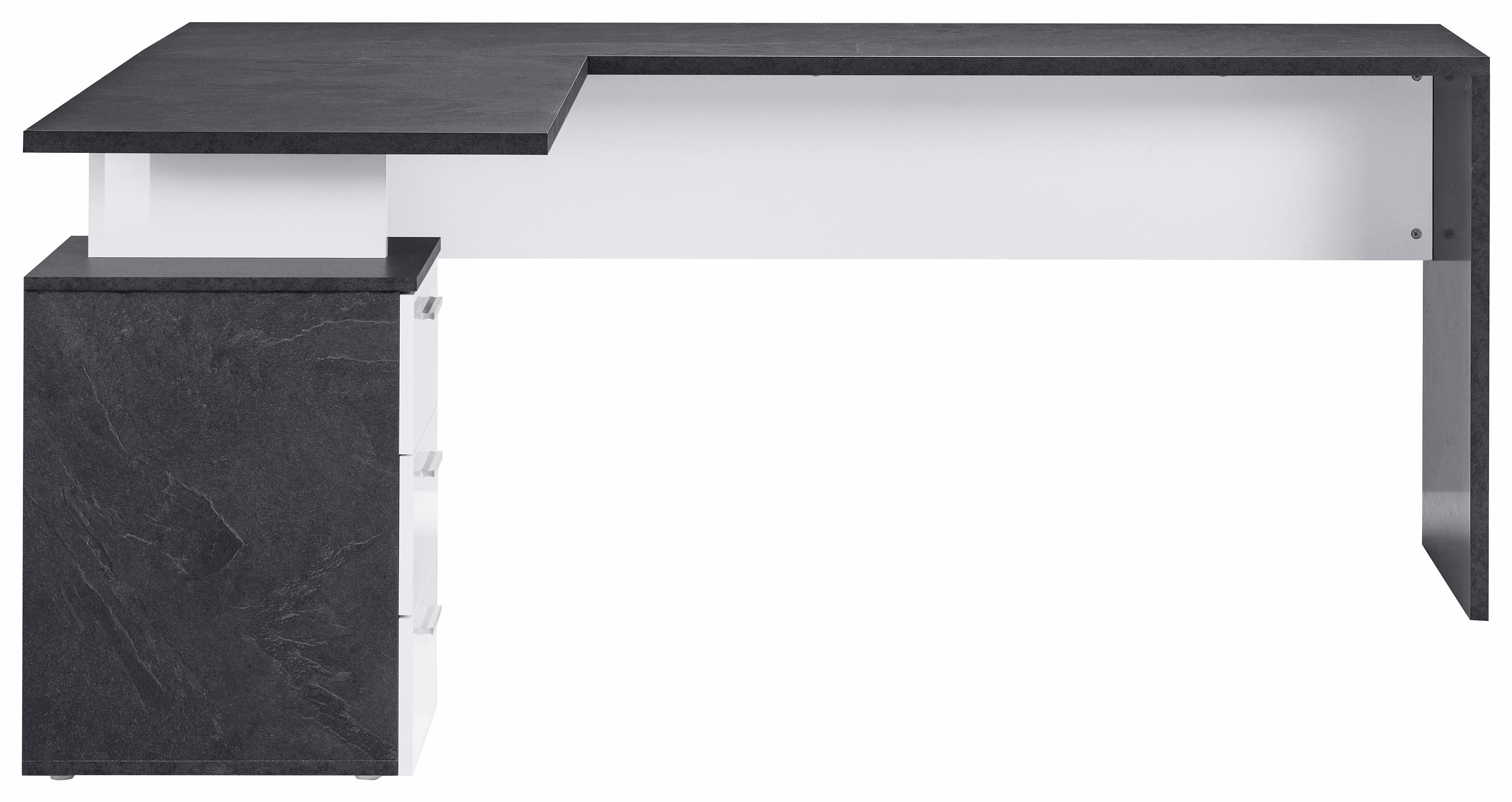 INOSIGN Hoekbureau New Selina Bureau, lades, met of zonder monitorsteun, B 180/160 cm