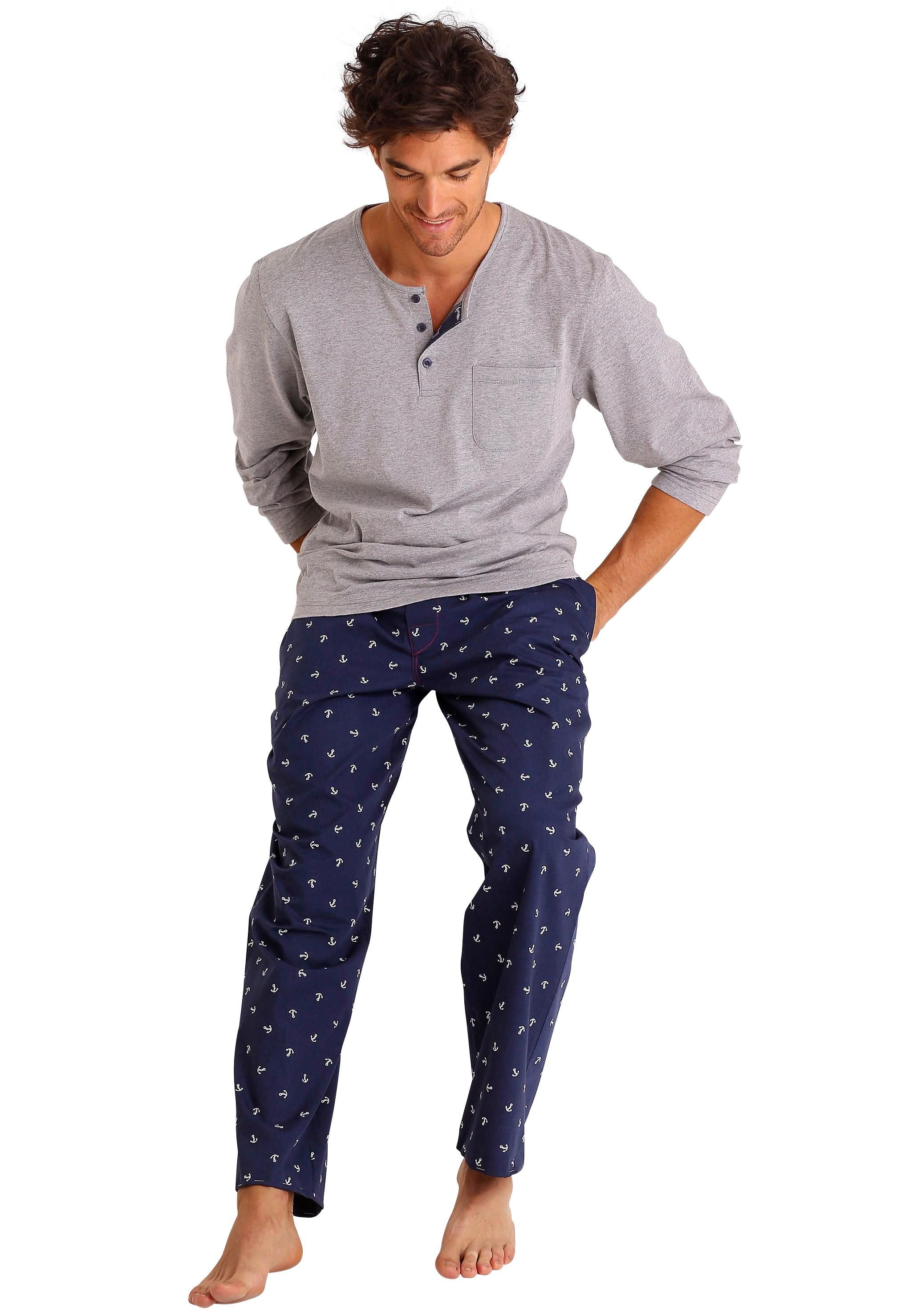 Vlazom Heren Pyjama Sets Tweedelige Pyjamaset met Lange