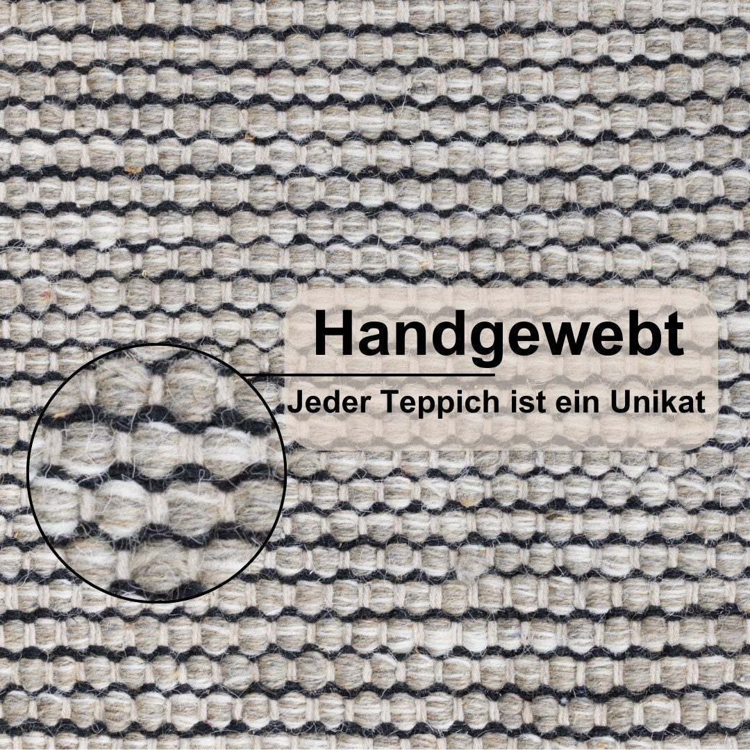 Myflair Möbel & Accessoires Set slaapkamerkleedjes Anisa Omkeerbaar tapijt, gemêleerd, 100% wol, handgeweven, woonkamer