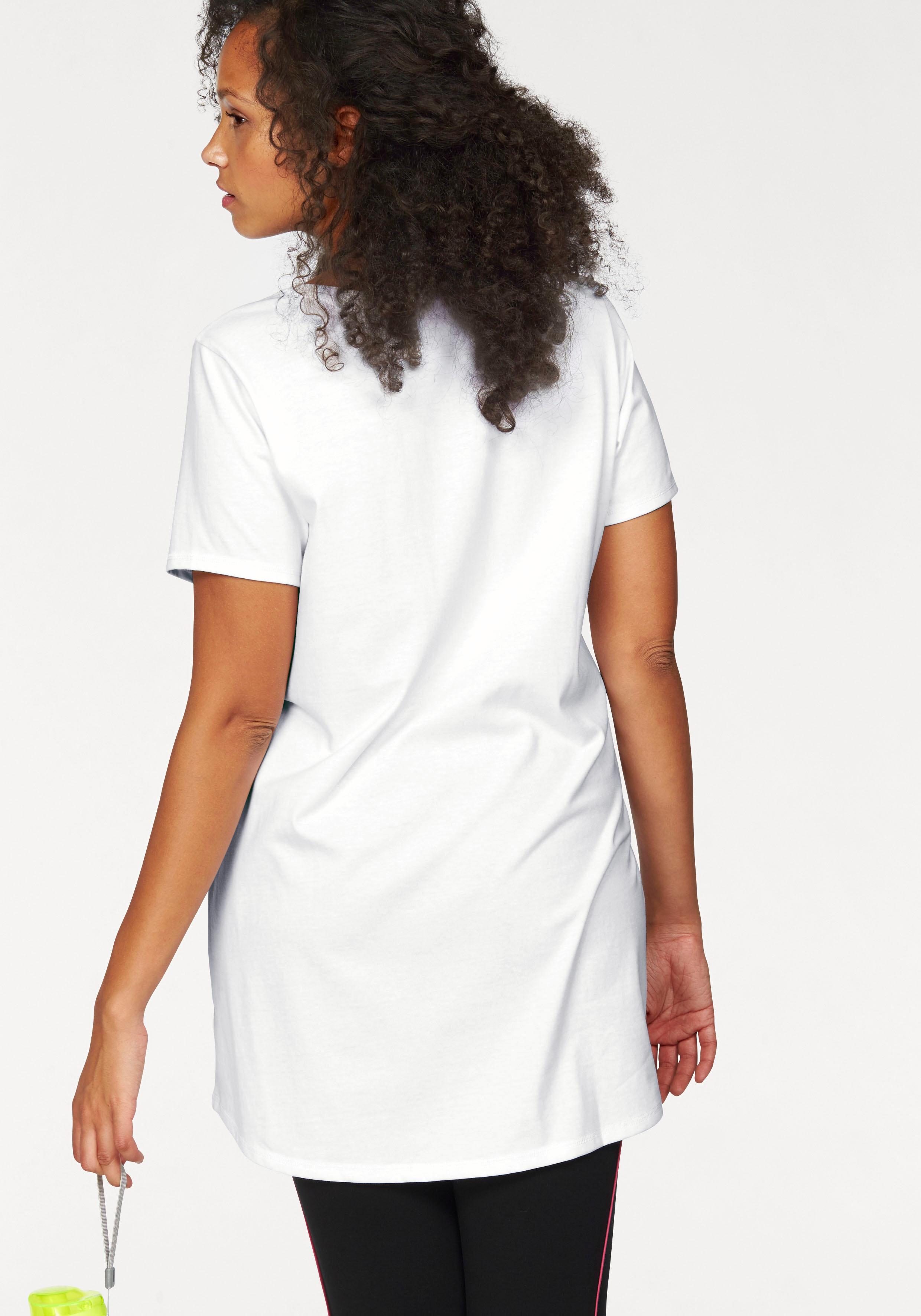 Venice Beach Lang shirt Lange mouwen, losse pasvorm, met logoprint, hartvormige hals