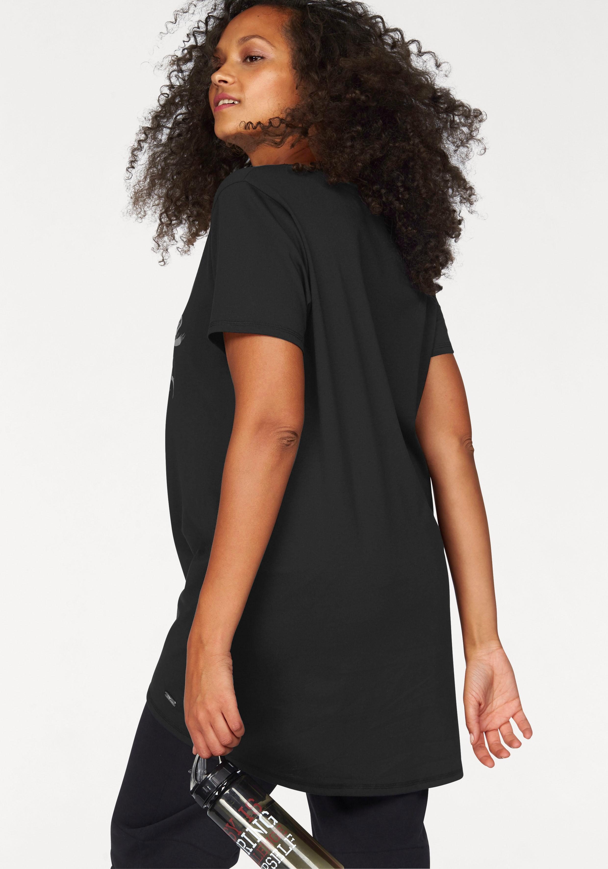 Venice Beach Lang shirt Lange mouwen, losse pasvorm, met logoprint, hartvormige hals