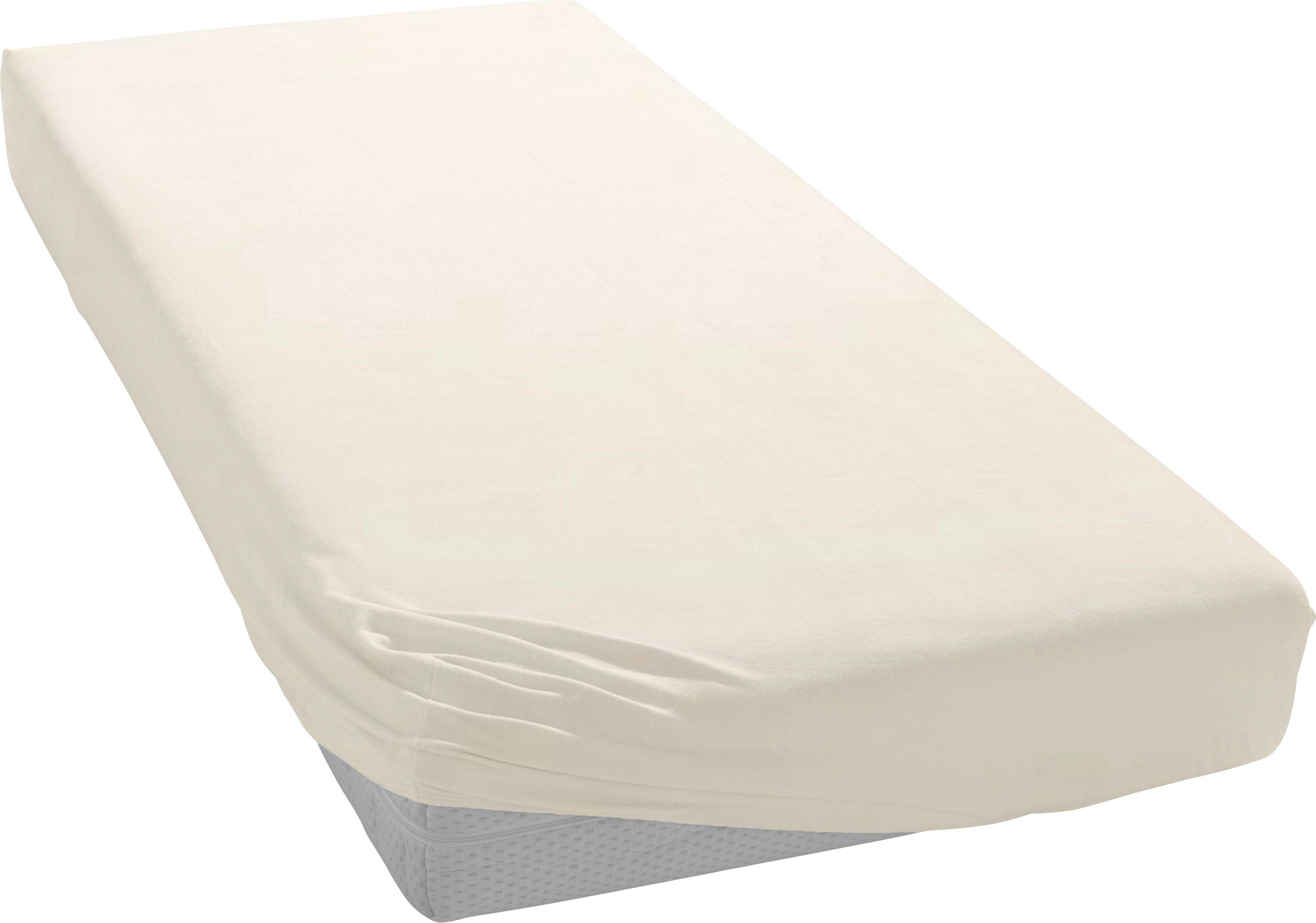 bellana Hoeslaken Jersey-elastaan aqua in mt. 90x200, 140x200 of 180x200 cm van katoen, voor matrassen tot 35 cm hoogte, laken, hoeslaken (1 stuk)