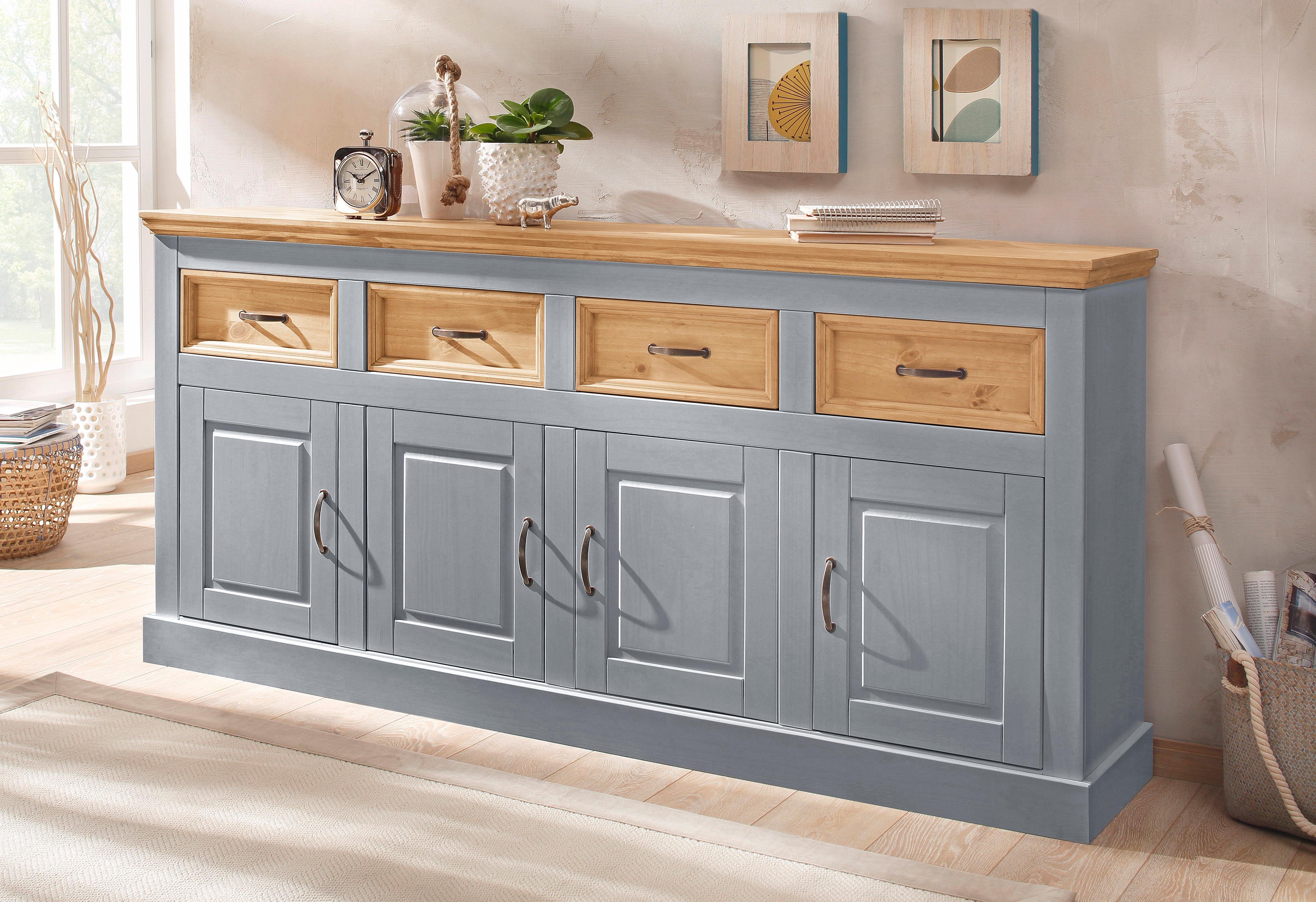Home affaire Dressoir Selma Commode met 4 deuren en 4 lades. Breedte 192 cm