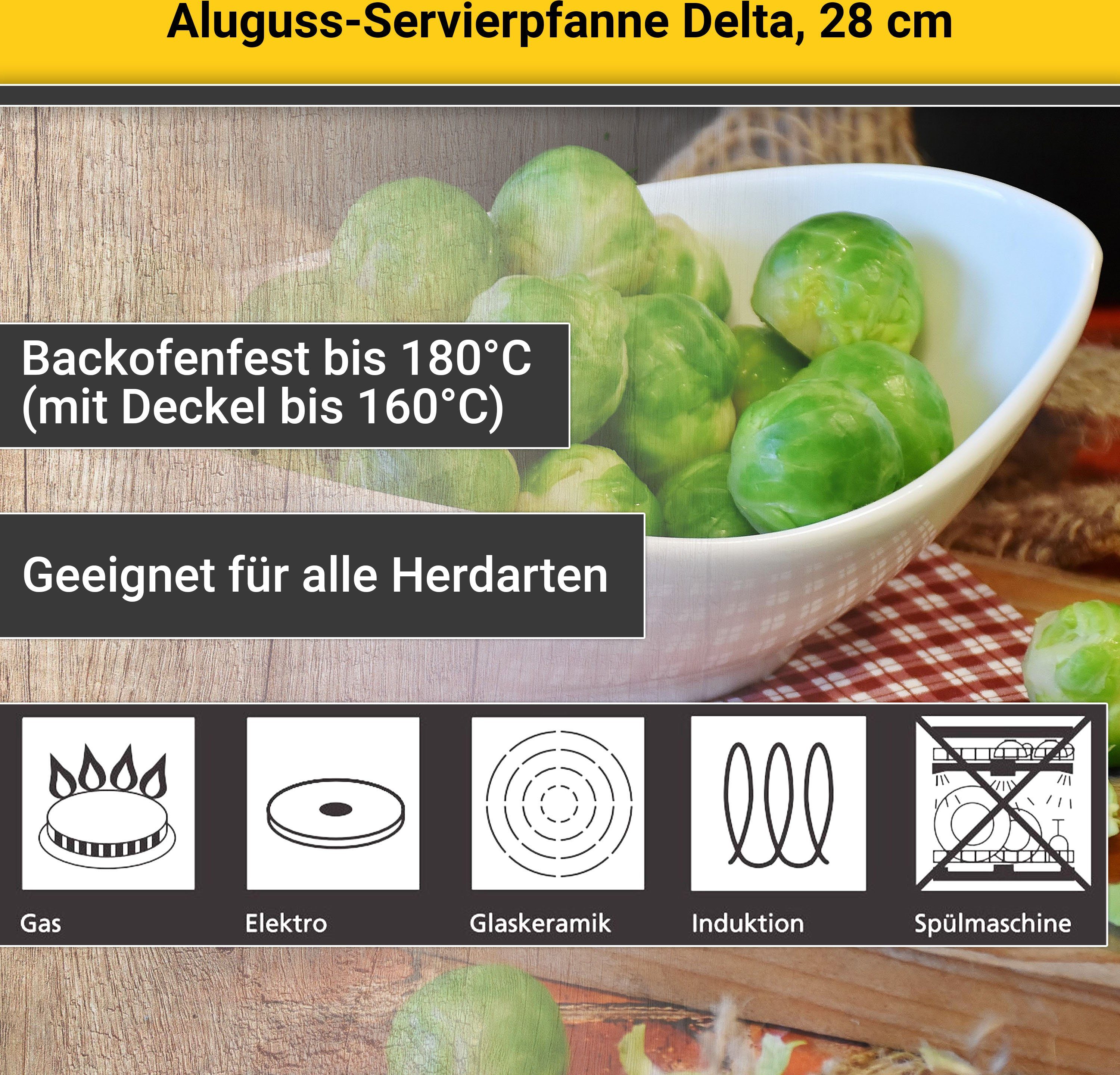 Krüger Serveerpan Gietaluminium serveerpan delta, 28 cm (1-delig)