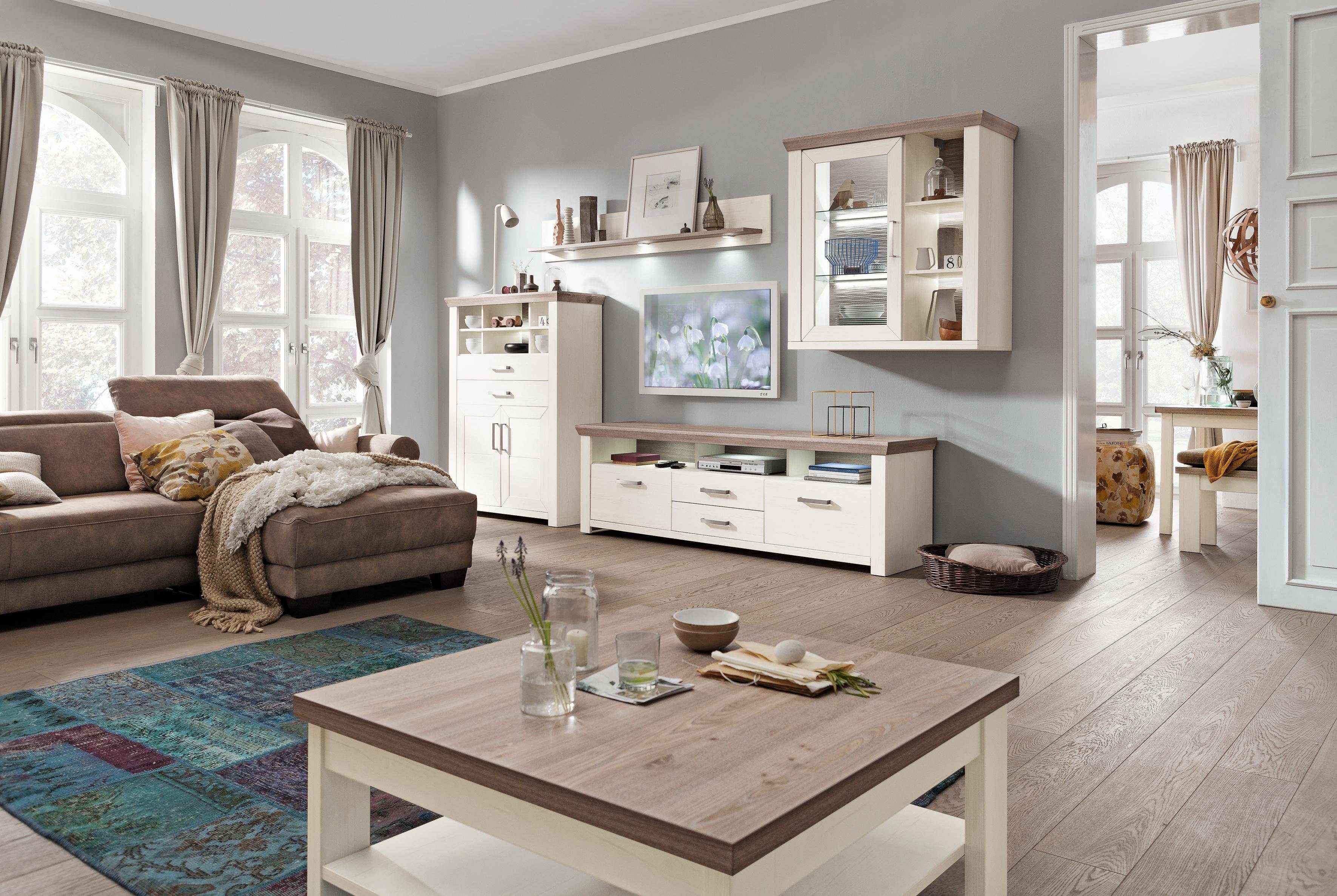 set one by Musterring Wandplank York in drie maten en kleuren, verlichting optioneel, 1 legplank