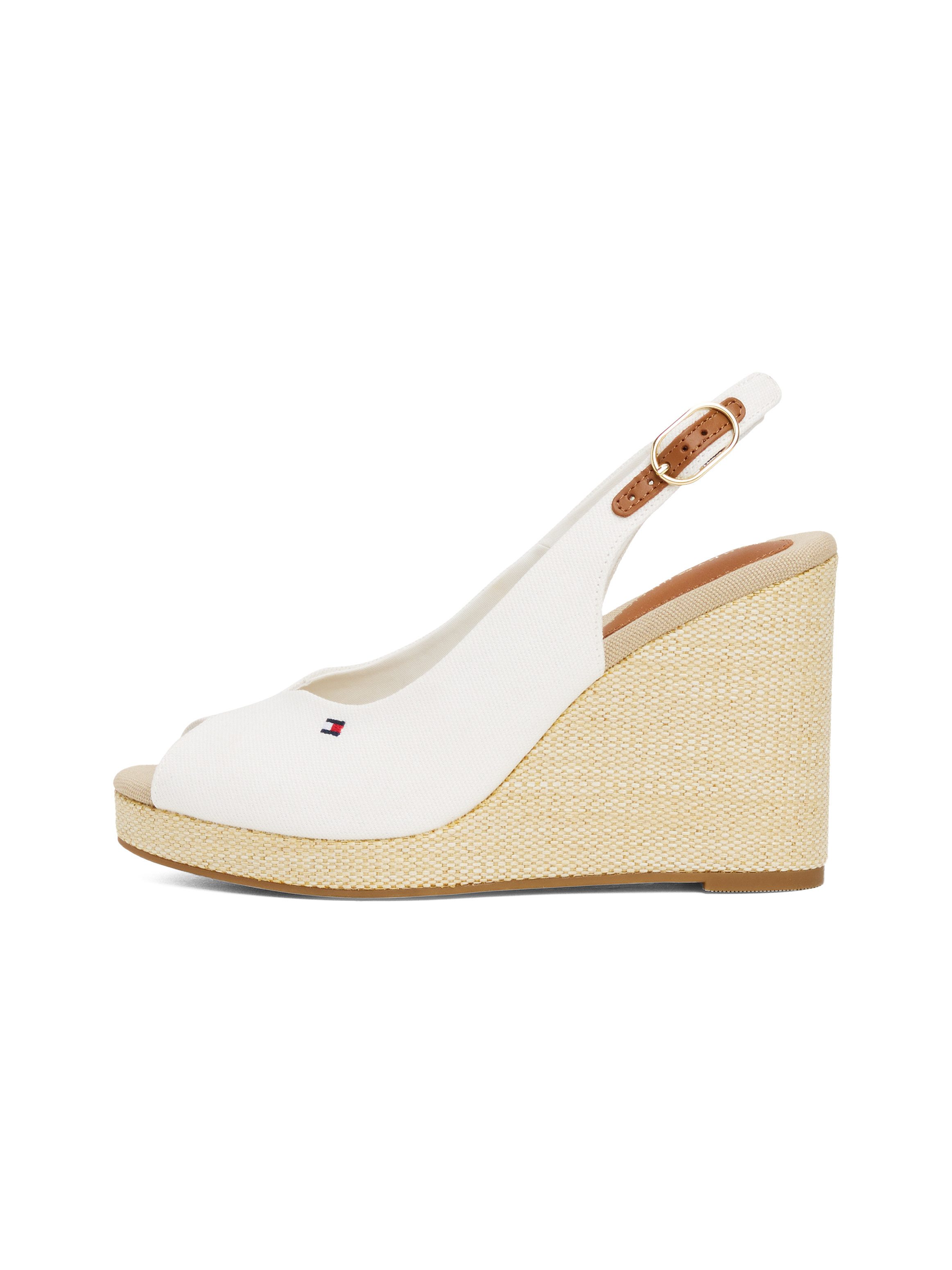 Tommy Hilfiger Highheel sandaaltjes FLAG HIGH WEDGE ESPAD SLINGBACK