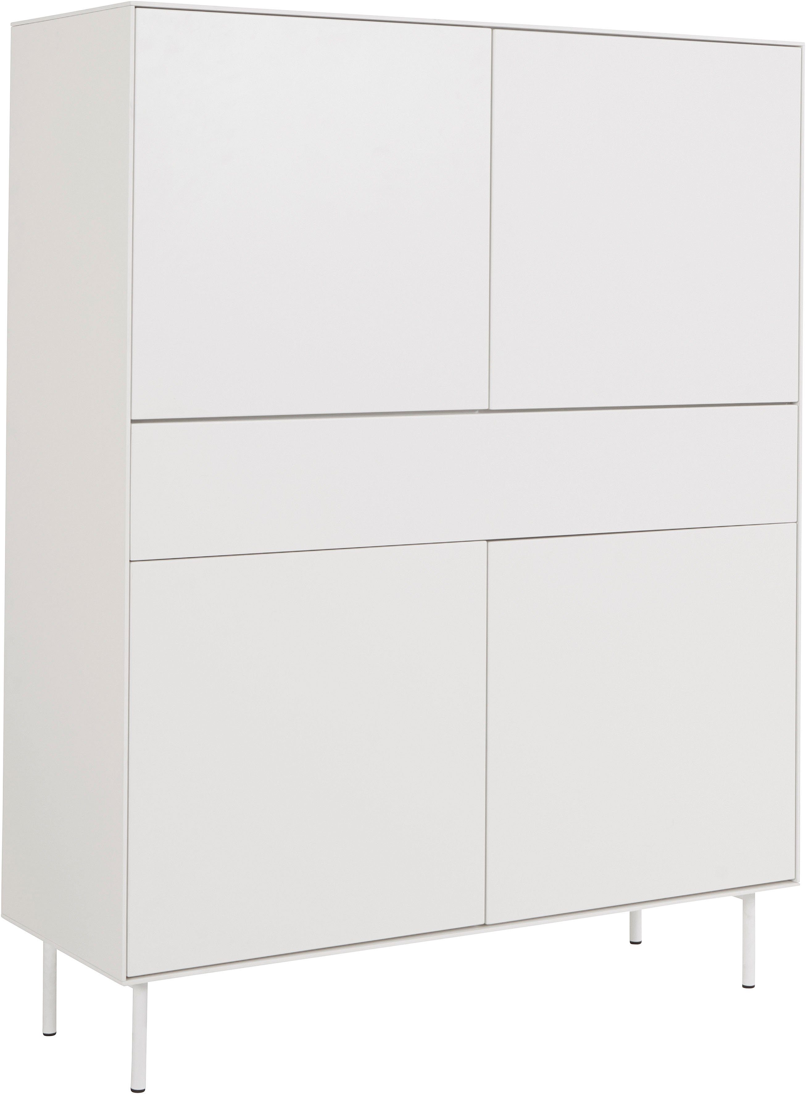 LeGer Home by Lena Gercke Highboard Essentials Hoogte: 144 cm, MDF gelakt, push-to-open functie