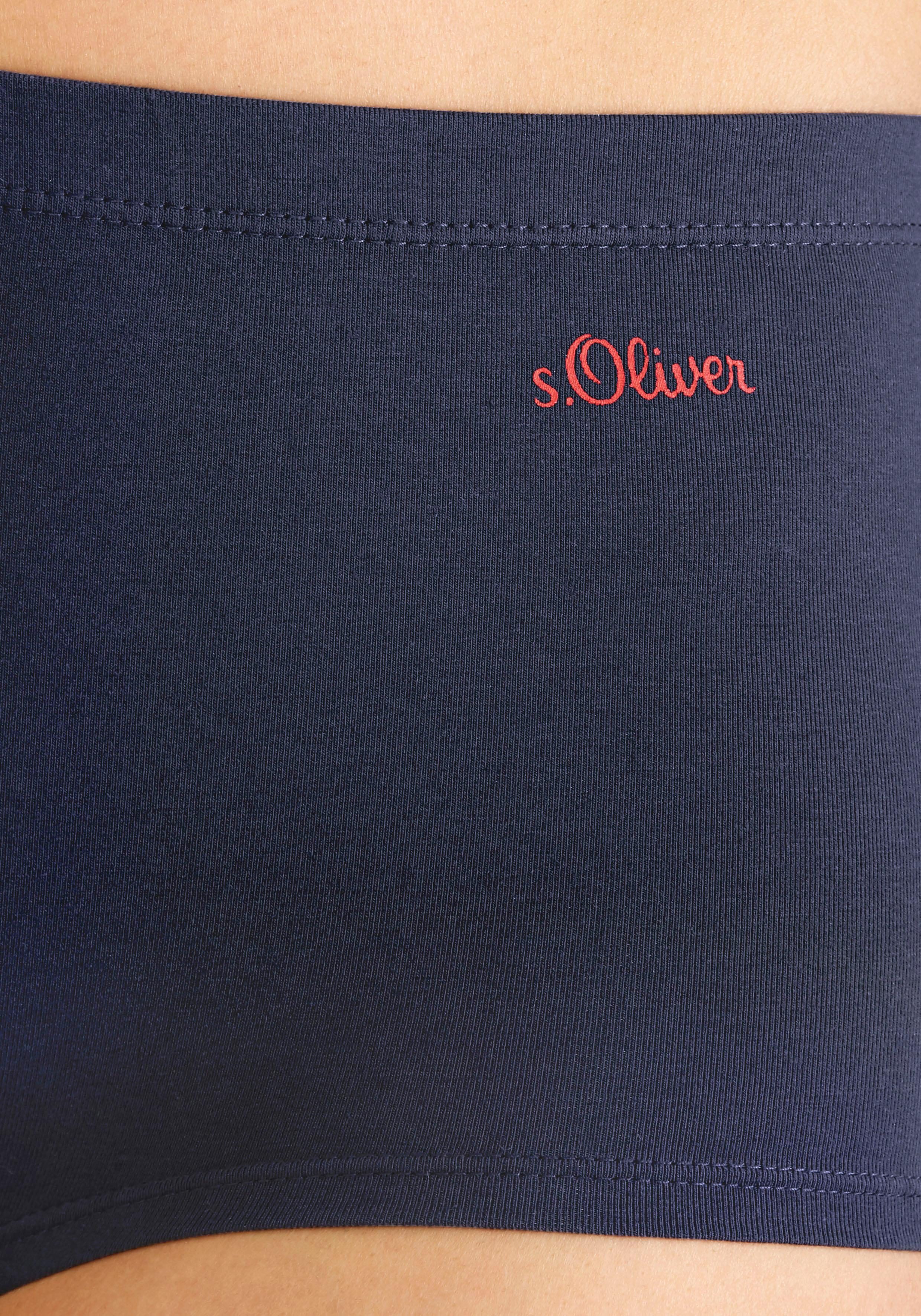 s.Oliver RED LABEL Beachwear Hipster elastische katoenkwaliteit (3 stuks)