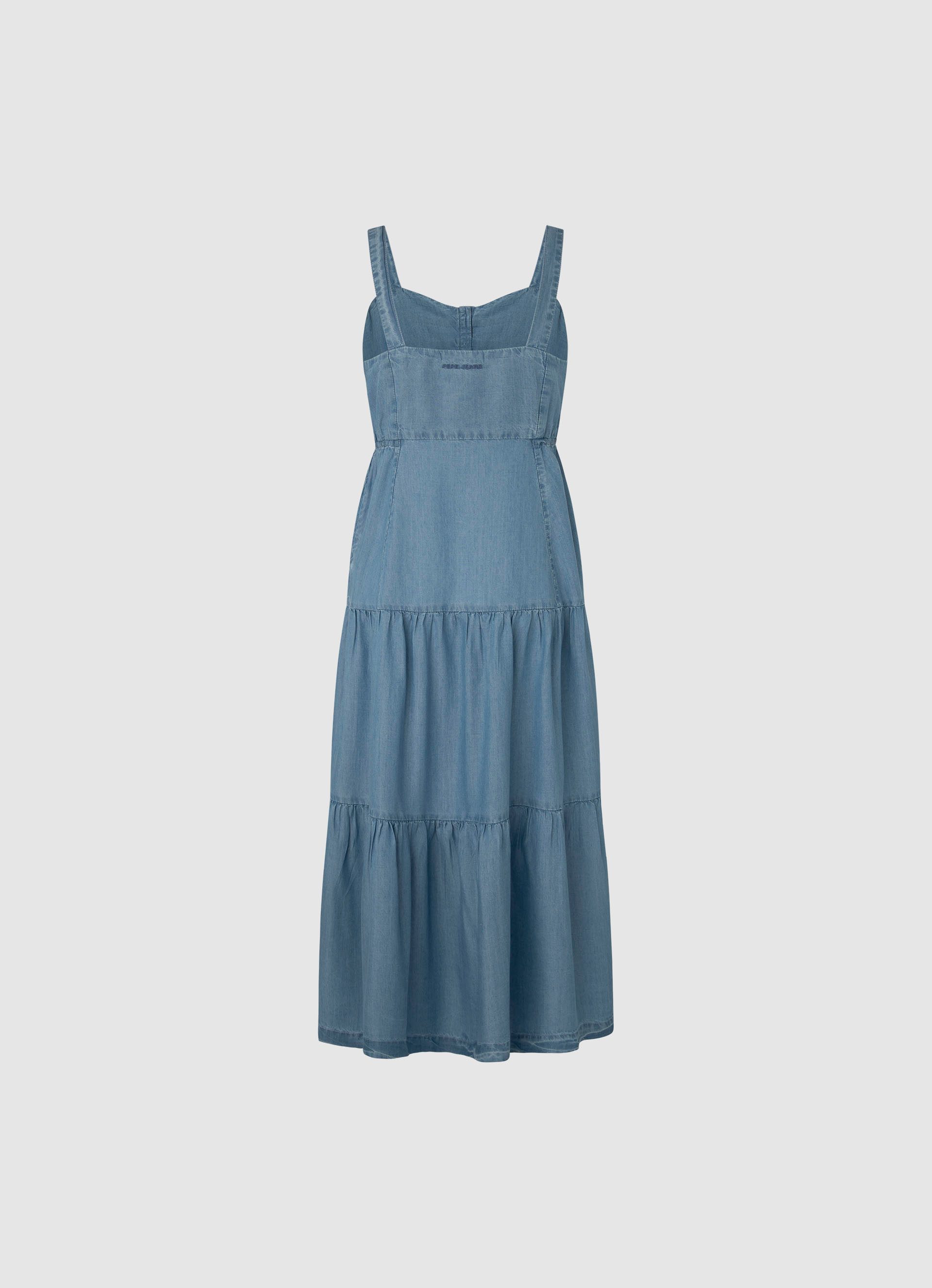 Pepe Jeans Zomerjurk EDITH in jeanslook, van zomerse kwaliteit