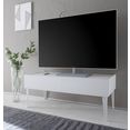 places of style tv-meubel zela met 2 laden, met poten, breedte 123 cm wit