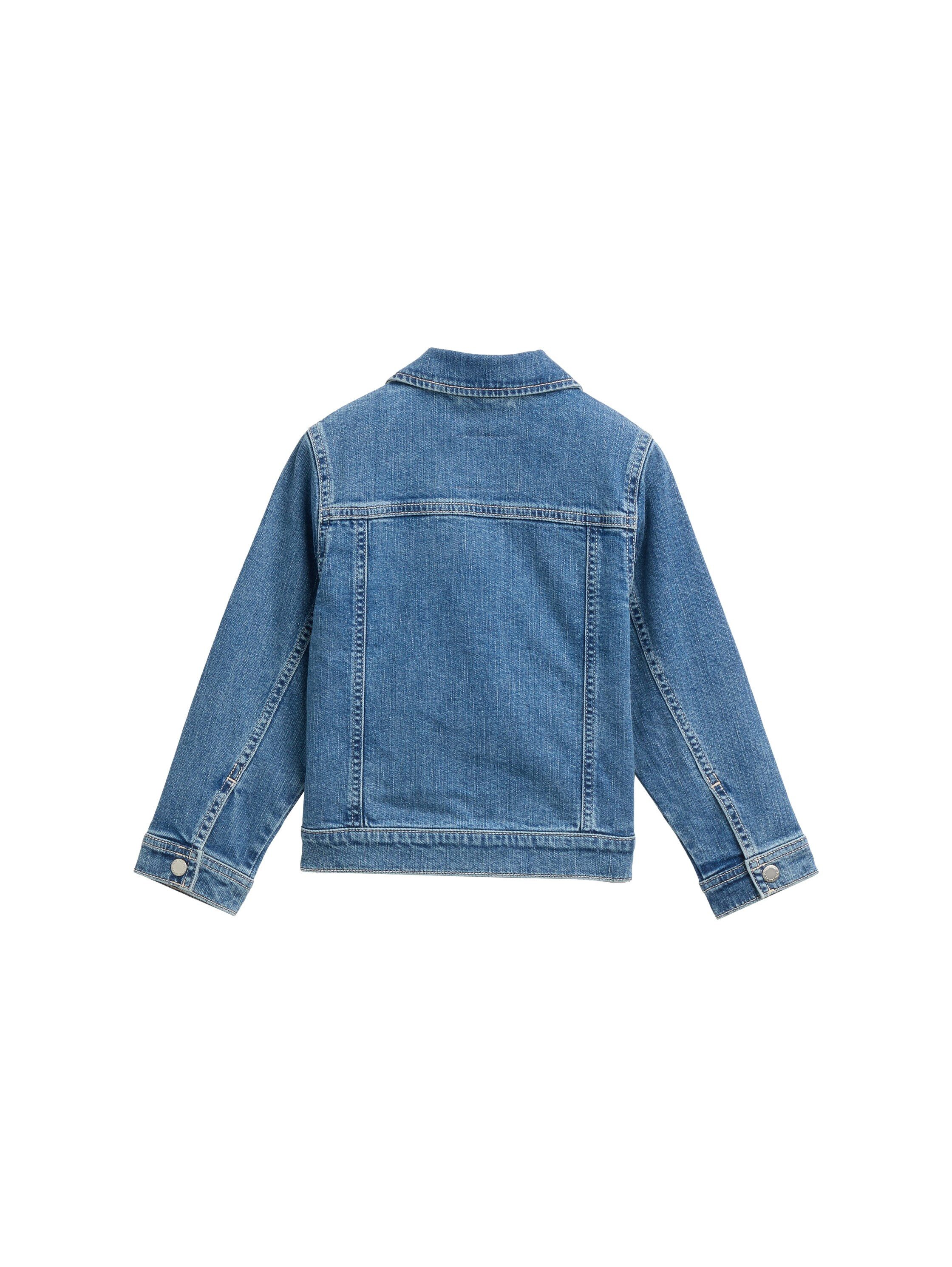 Tom Tailor Jeansjack met kentkraag en knoopsluiting