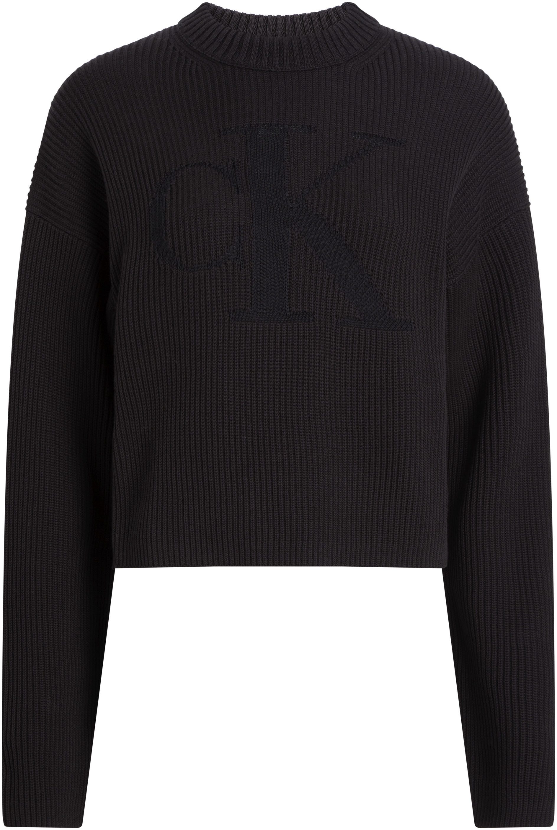 Calvin Klein Trui met staande kraag LOGO INTARSIA REGULAR SWEATER