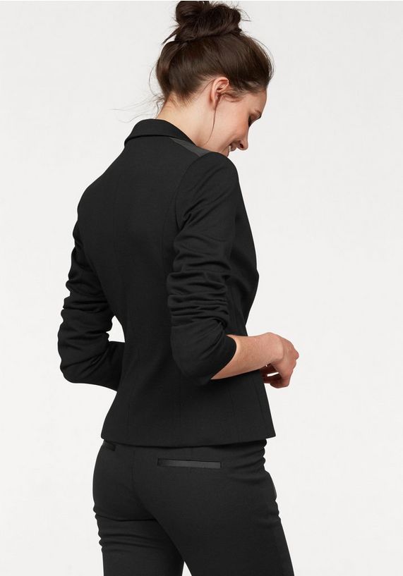 BRUNO BANANI Blazer met details van satijn BRUNO BANANI Blazer met details van satijn