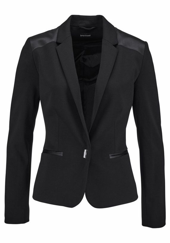 BRUNO BANANI Blazer met details van satijn BRUNO BANANI Blazer met details van satijn