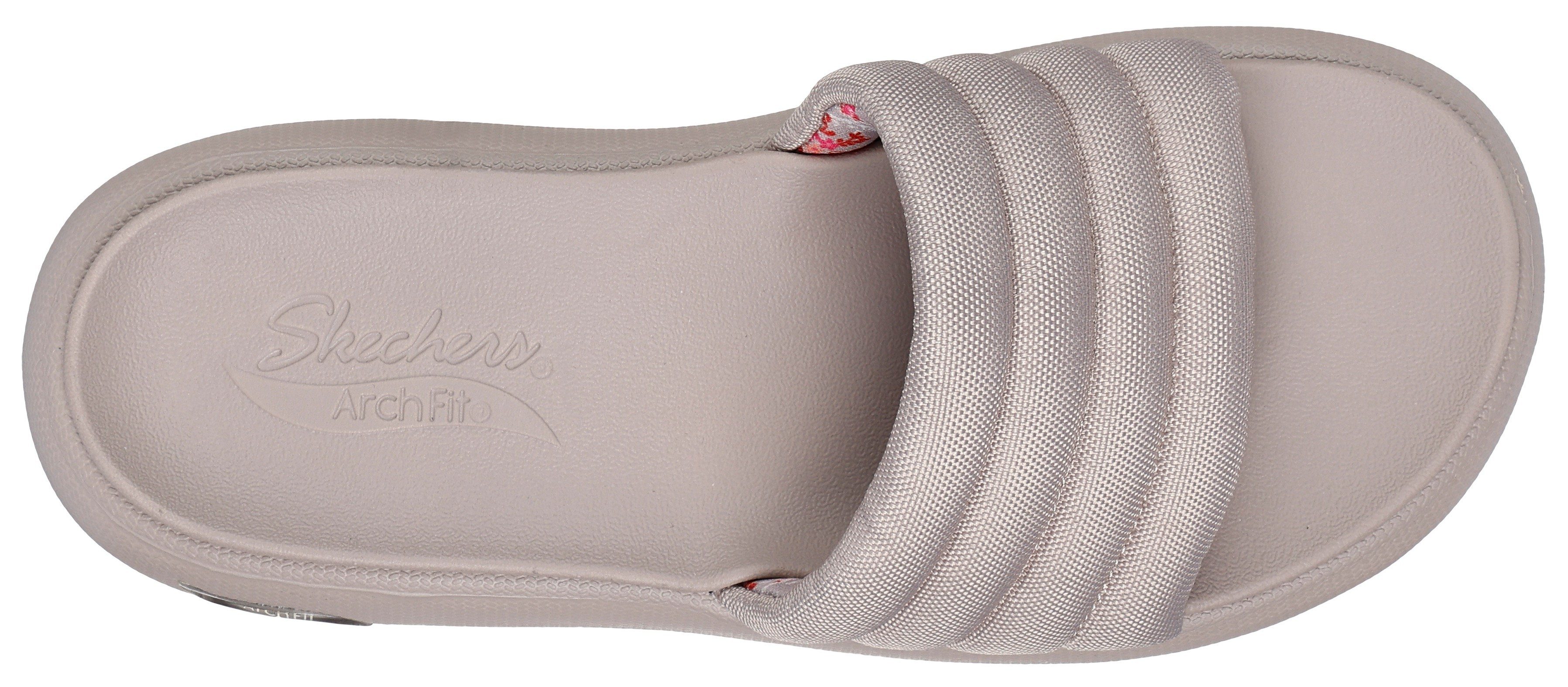Skechers Slippers ARCH FIT CLOUD- , zomerschoen, slippers, poolslides met geprofileerde zool