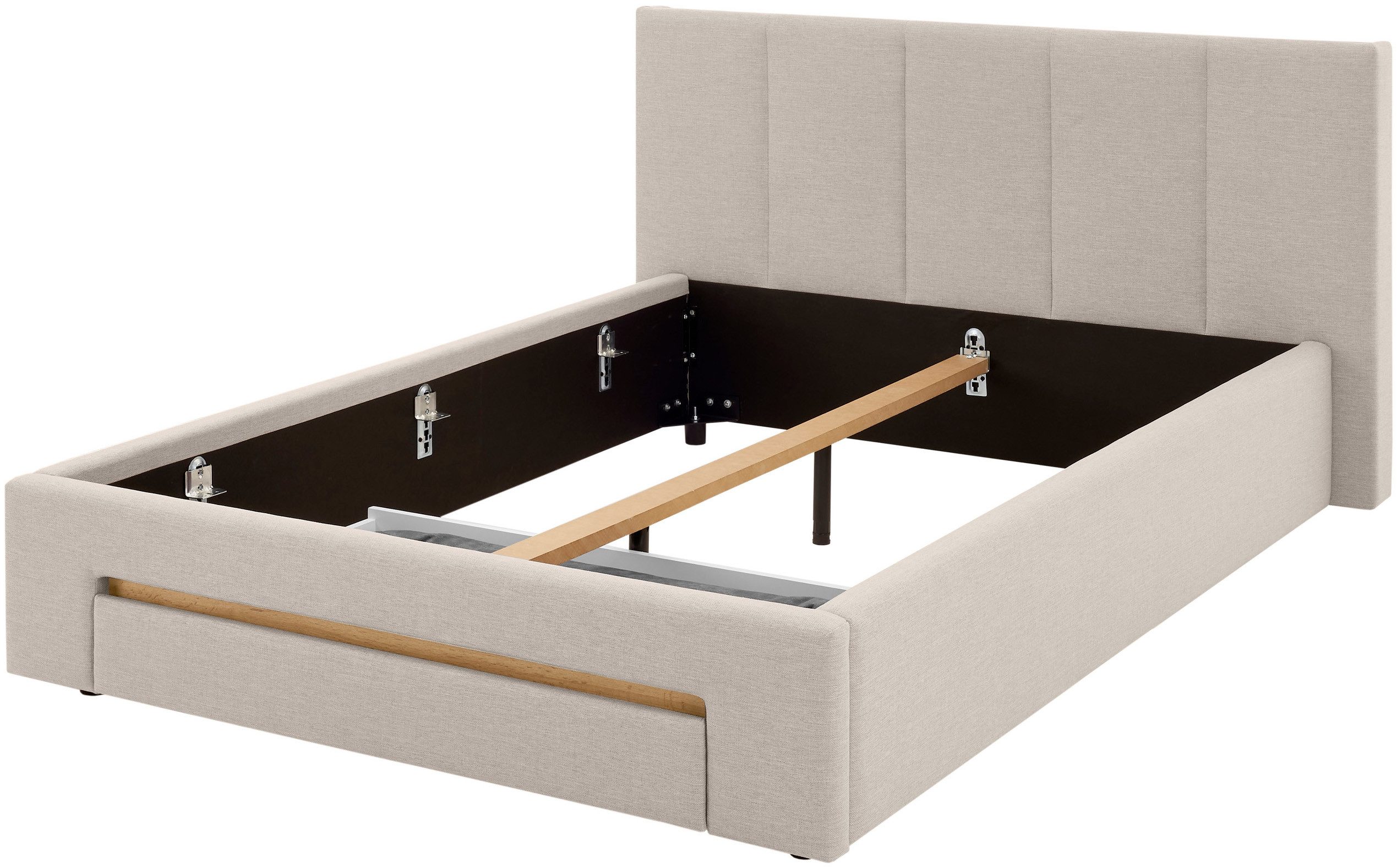 INOSIGN Gestoffeerd bed CiTY/GiRON, bedframe met bedlade, gestoffeerd opbergbed met hondenbed of opberglade, bekleding van corduroy of linnenlook
