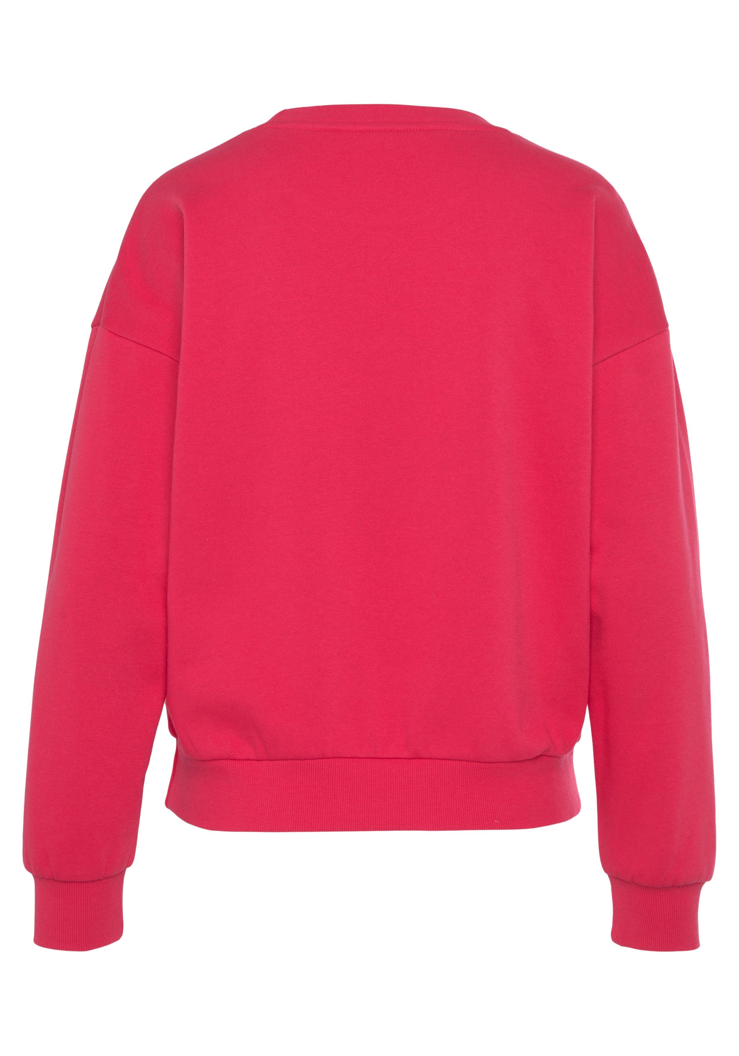 Bench. Loungewear Sweatshirt Loungeshirt met glanzende logoprint, loungewear