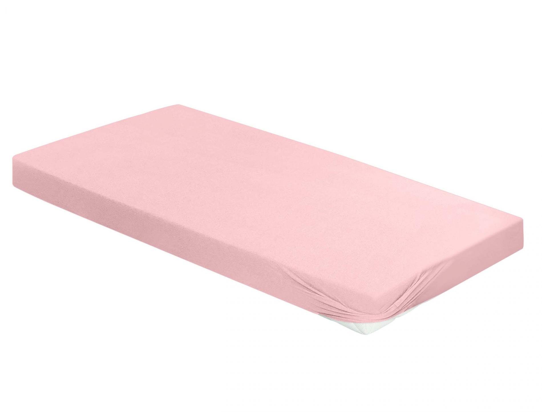 Irisette Hoeslaken Neptun 5 (1 stuk) hoeslakens maat 100 cm x 200 cm roze