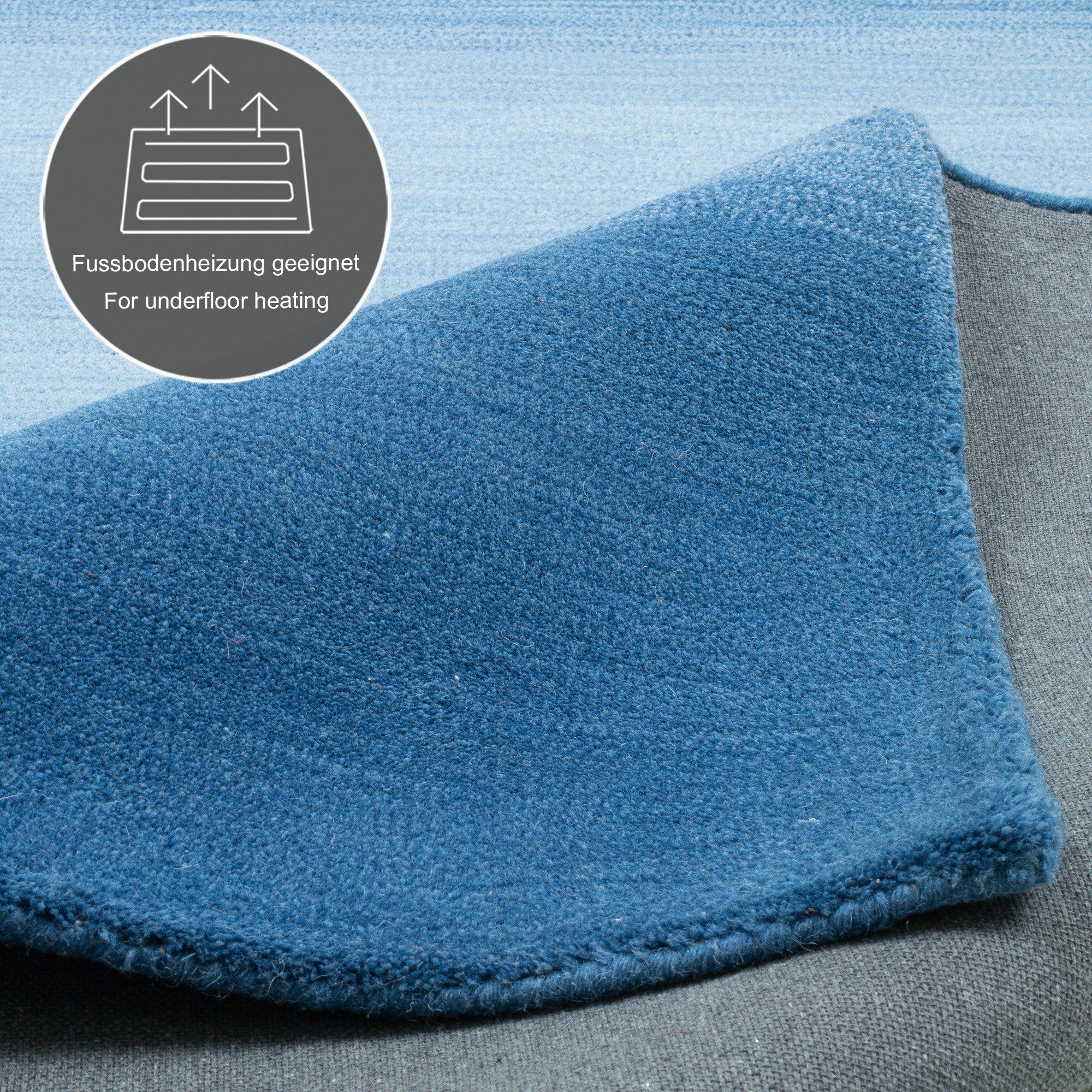 THEKO Wollen kleed Wool Comfort Handgeweven vloerkleed, zuivere wol, met de hand geweven, briljante kleuren, Scandinavisch