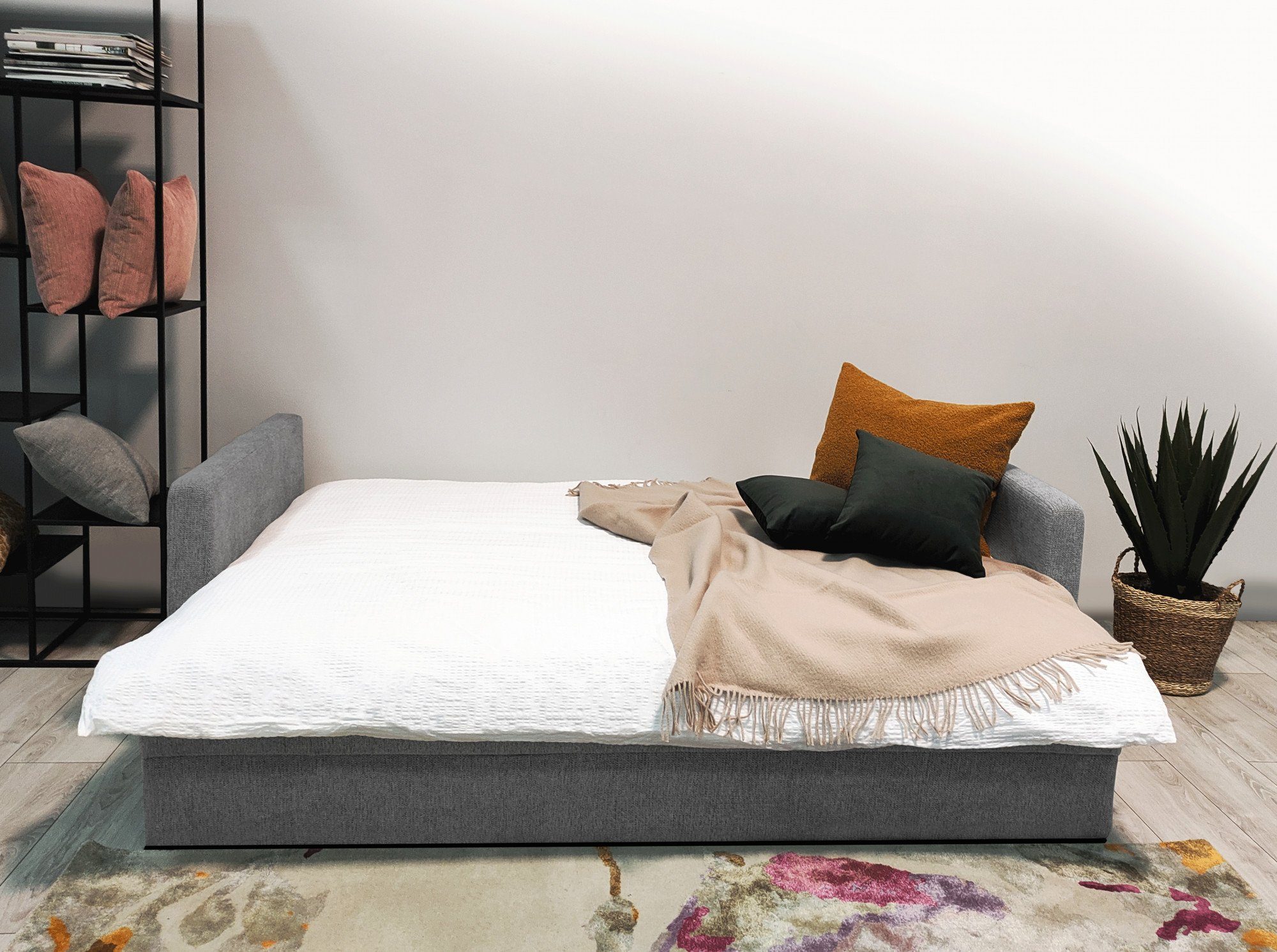 Home affaire Slaapbank Calrence met opklapbare slaapfunctie, twee armleuningversies in de serie