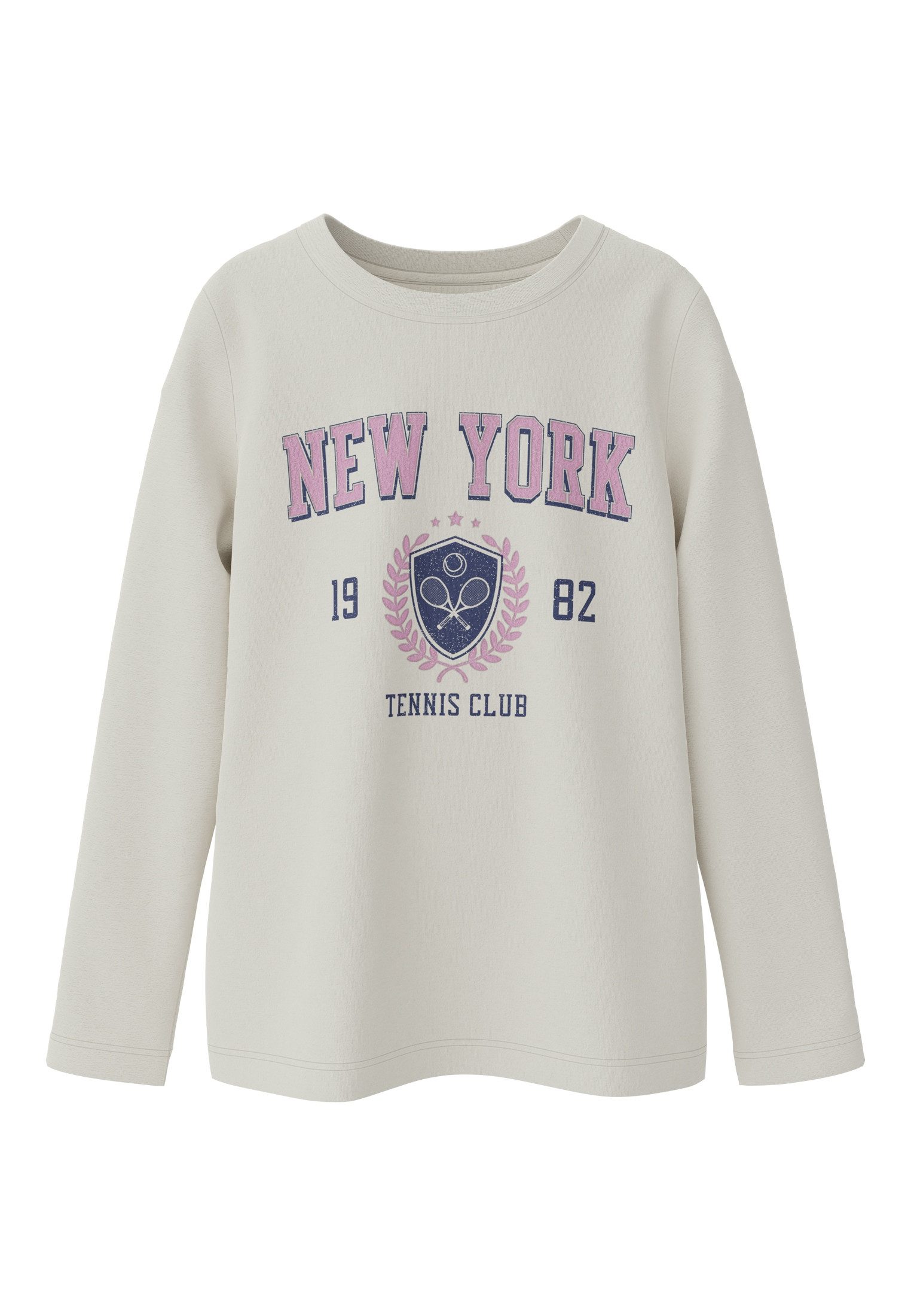 NAME IT KIDS longsleeve NKFOLISIA met printopdruk offwhite