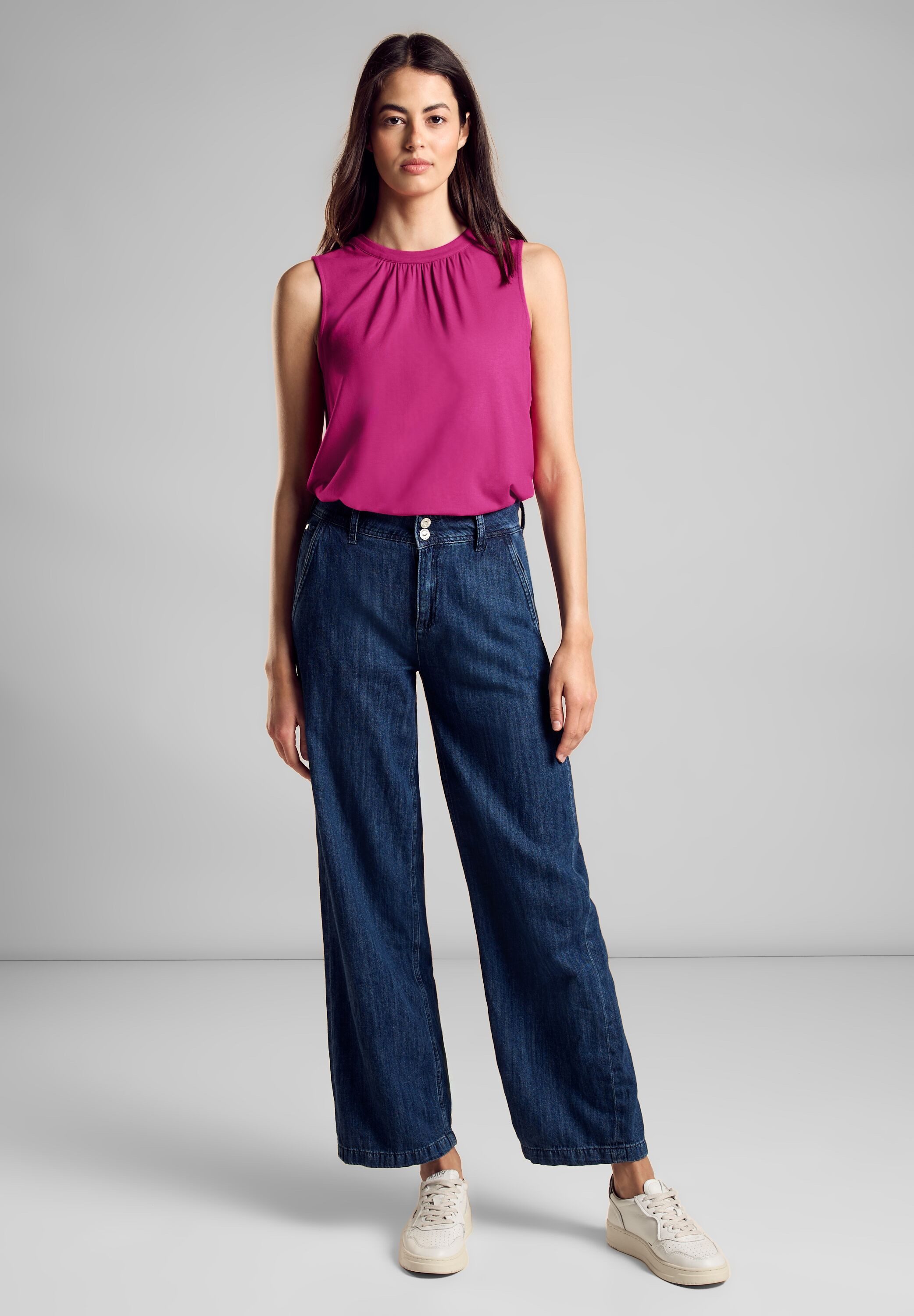 STREET ONE Shirttop van een viscose-elastaan mengsel