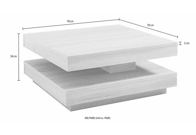 Salontafel met draaibaar blad Salontafel met draaibaar blad