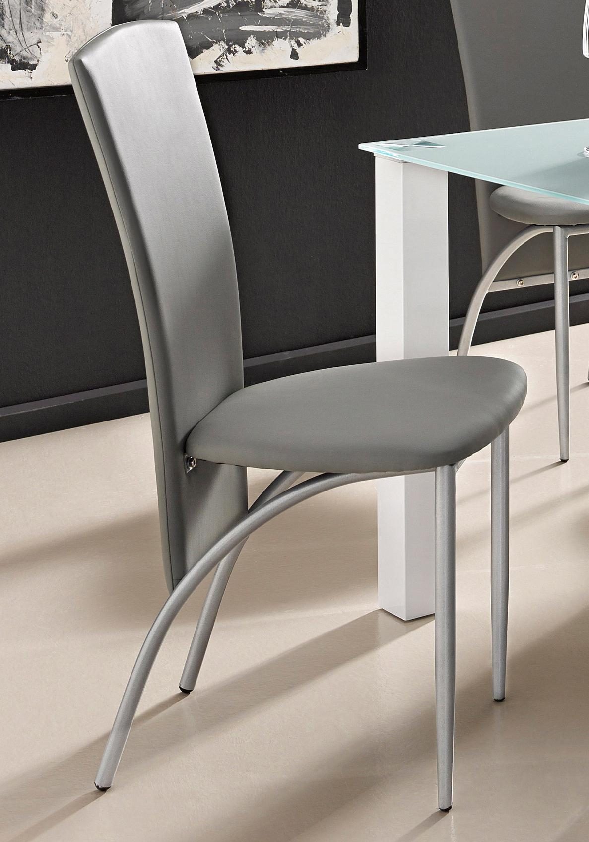 INOSIGN Eetkamerstoel Nico Bekleding in imitatieleer, metalen frame (set, 2 stuks)