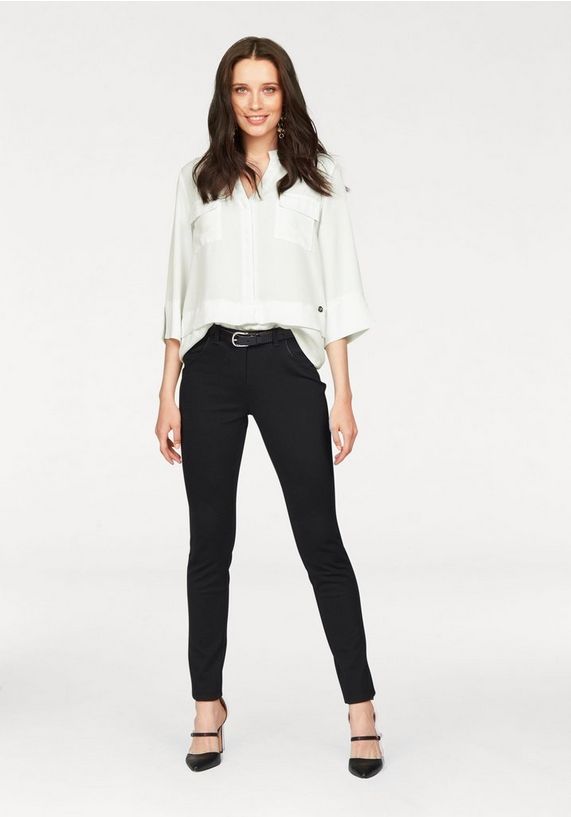 BRUNO BANANI Chiffon-blouse met staand kraagje BRUNO BANANI Chiffon-blouse met staand kraagje