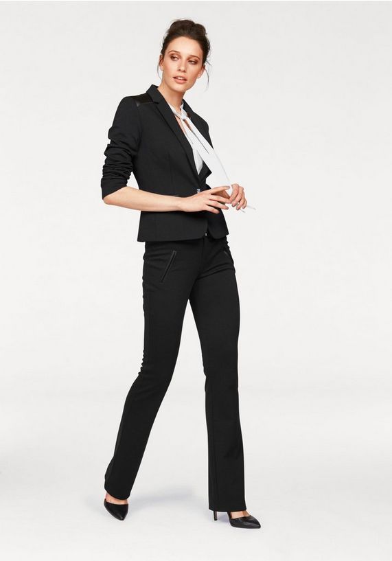 BRUNO BANANI Blazer met details van satijn BRUNO BANANI Blazer met details van satijn
