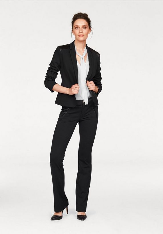 BRUNO BANANI Blazer met details van satijn BRUNO BANANI Blazer met details van satijn