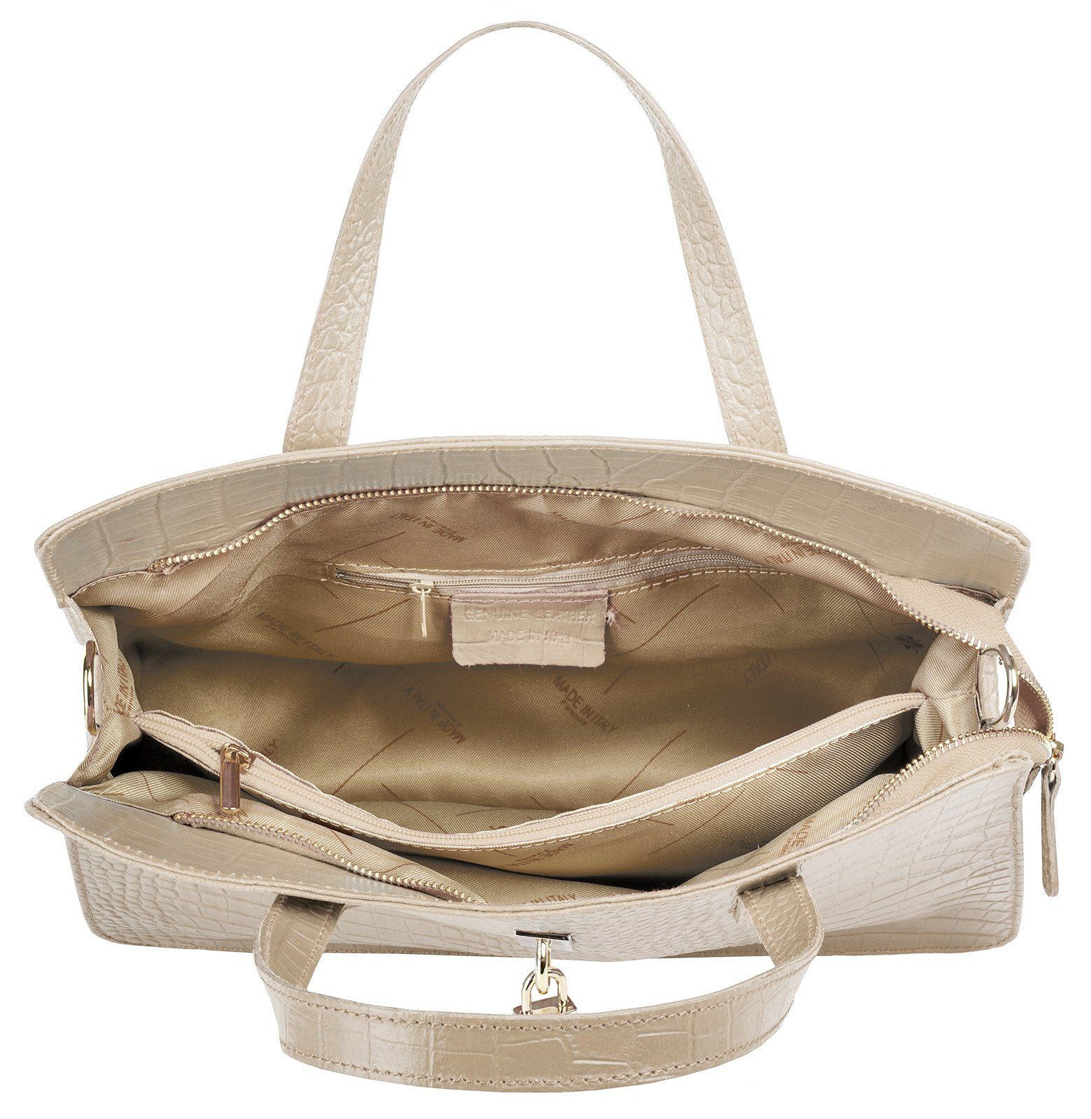 Cluty Tas echt leer, made in italy