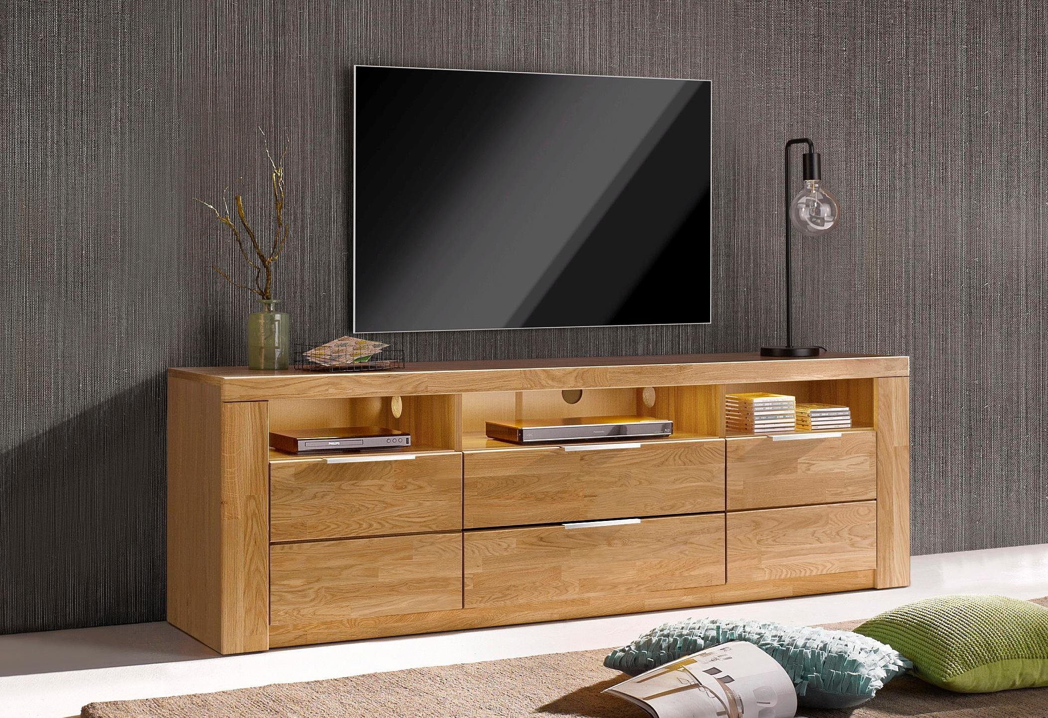 Home affaire Tv-meubel Zara Breedte 180 cm lowboards maat 180x40x57,5 cm beige