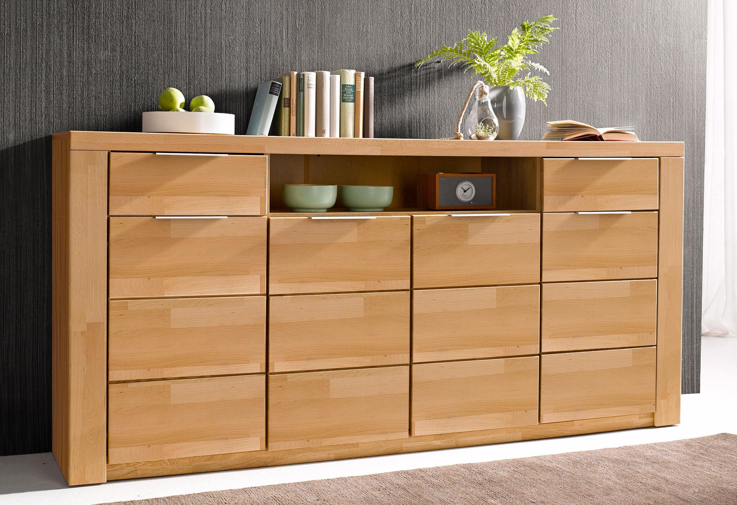 Home affaire Dressoir Zara Breedte 200 cm dressoirs maat 200x40x95 cm bruin