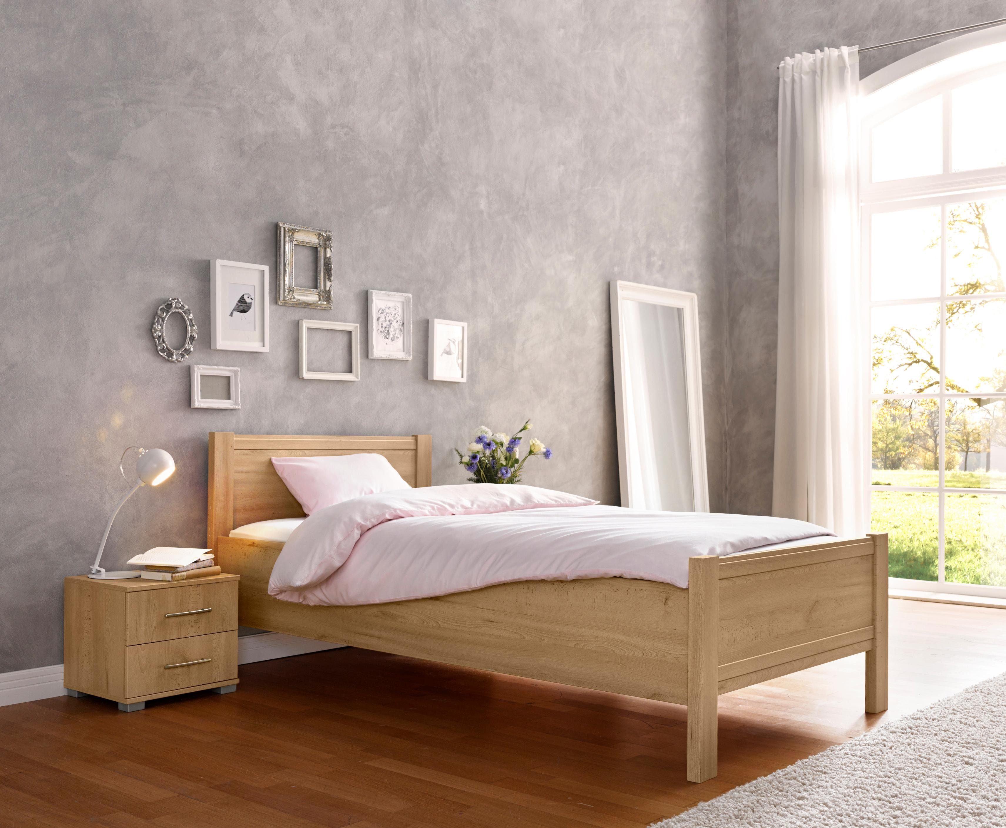 priess Bed Husum slaapkamer tienerkamer bedombouw met comforthoogte, verschillende uitvoeringen, hoogwaardige premium kwaliteit bedden bruin