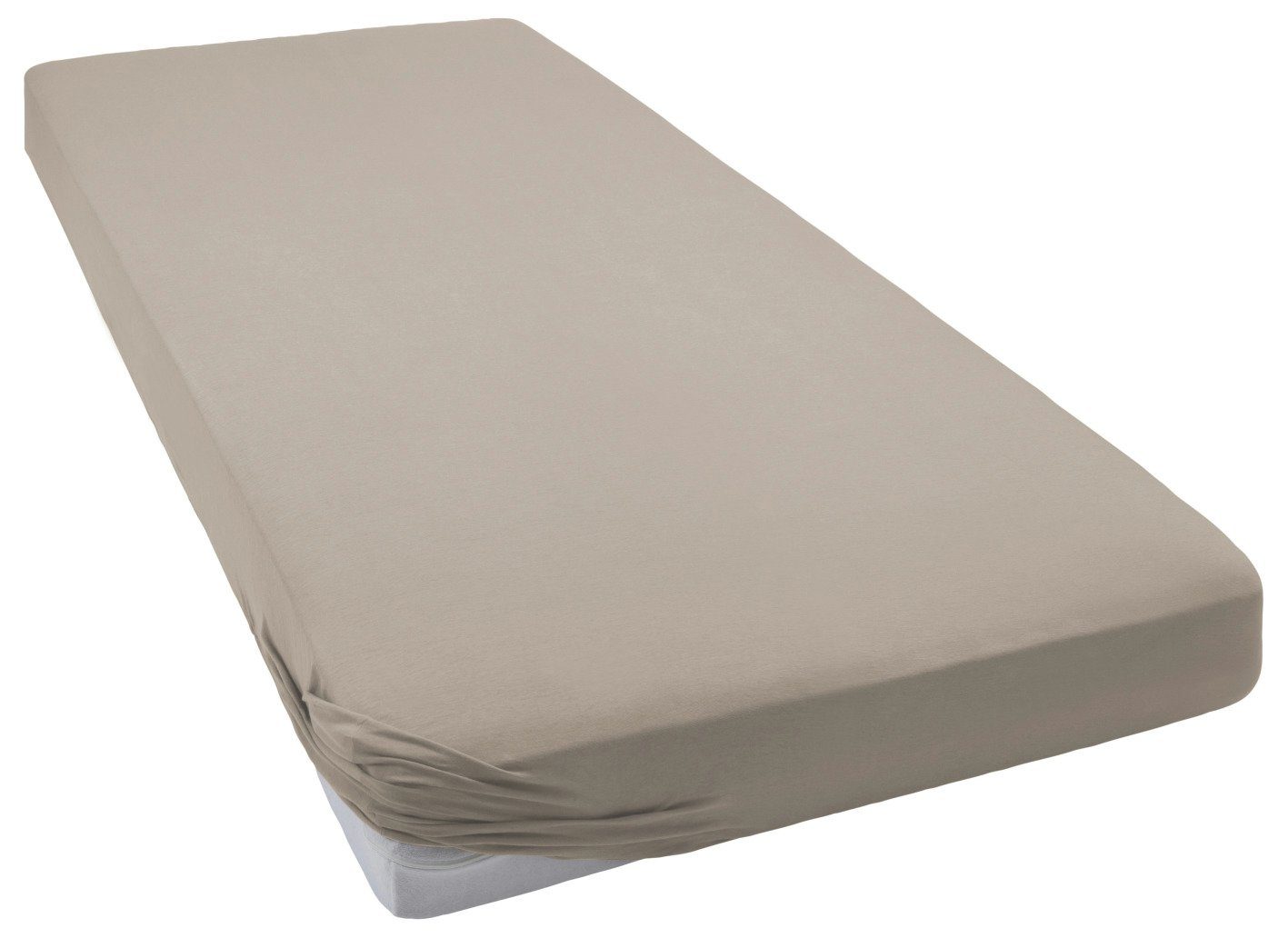bellana Hoeslaken Jersey-elastaan aqua in mt. 90x200, 140x200 of 180x200 cm van katoen, voor matrassen tot 35 cm hoogte, laken, hoeslaken (1 stuk)
