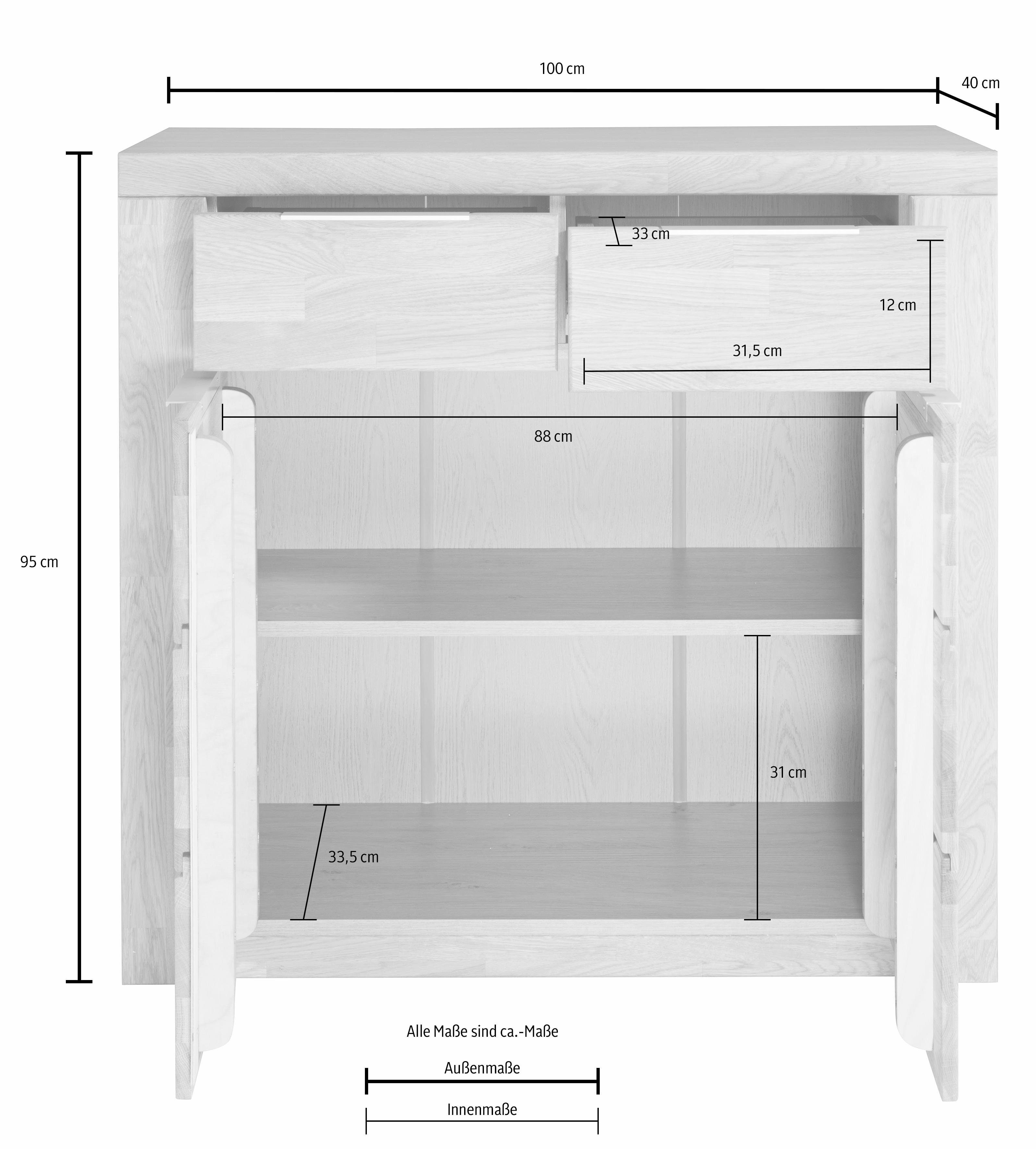 Home affaire Kast Zara Breedte 100 cm