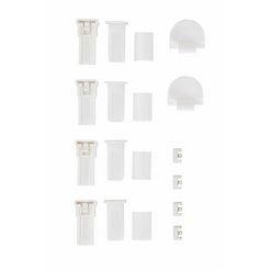 my home klemdrager montagemateriaal-set voor plisségordijnen (set, 4 stuks) wit
