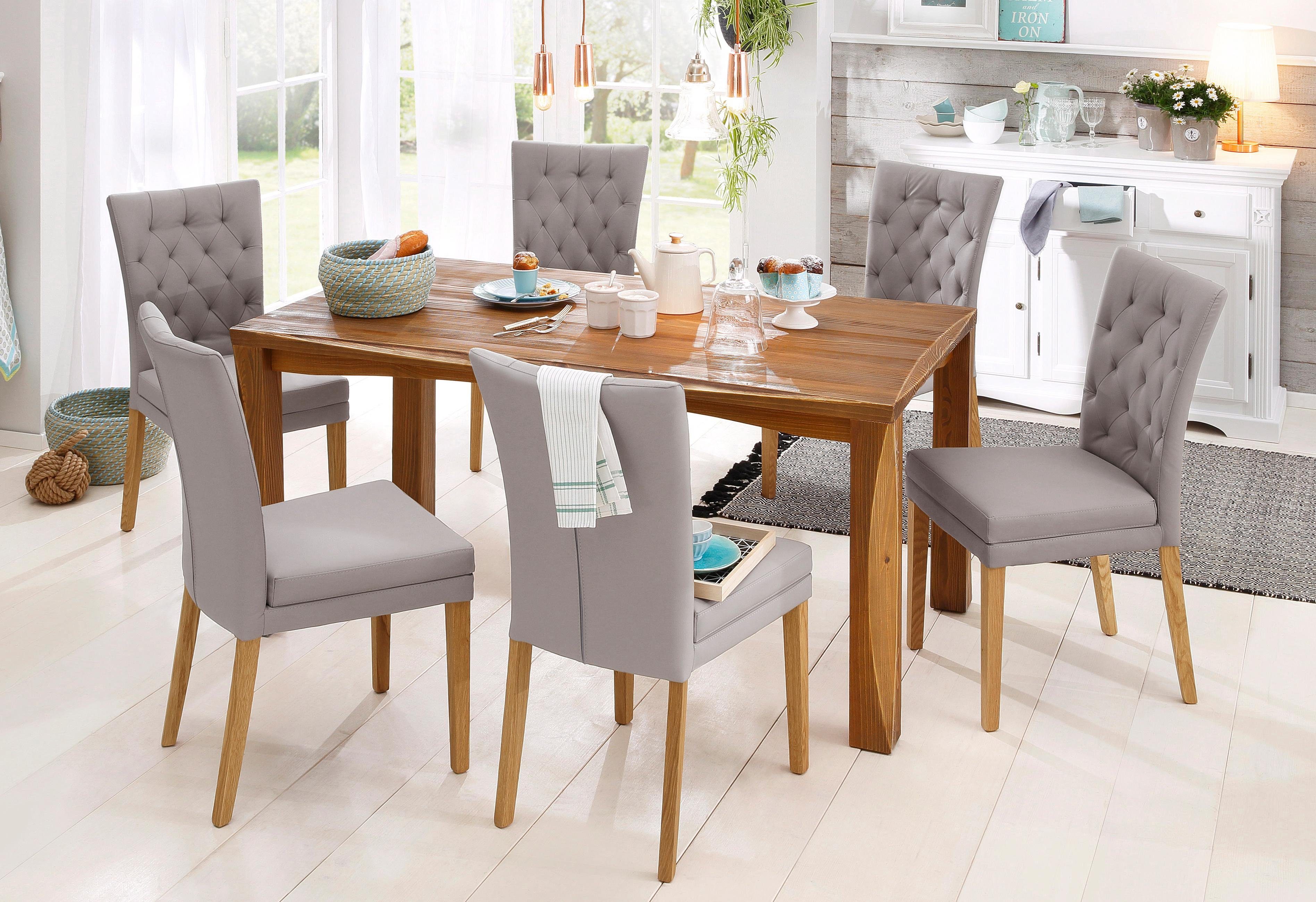 Home affaire Eetkamerstoel Colorado BESTSELLER Polsterstoel Poten in eiken of noten. In set van 2, 4 of 6