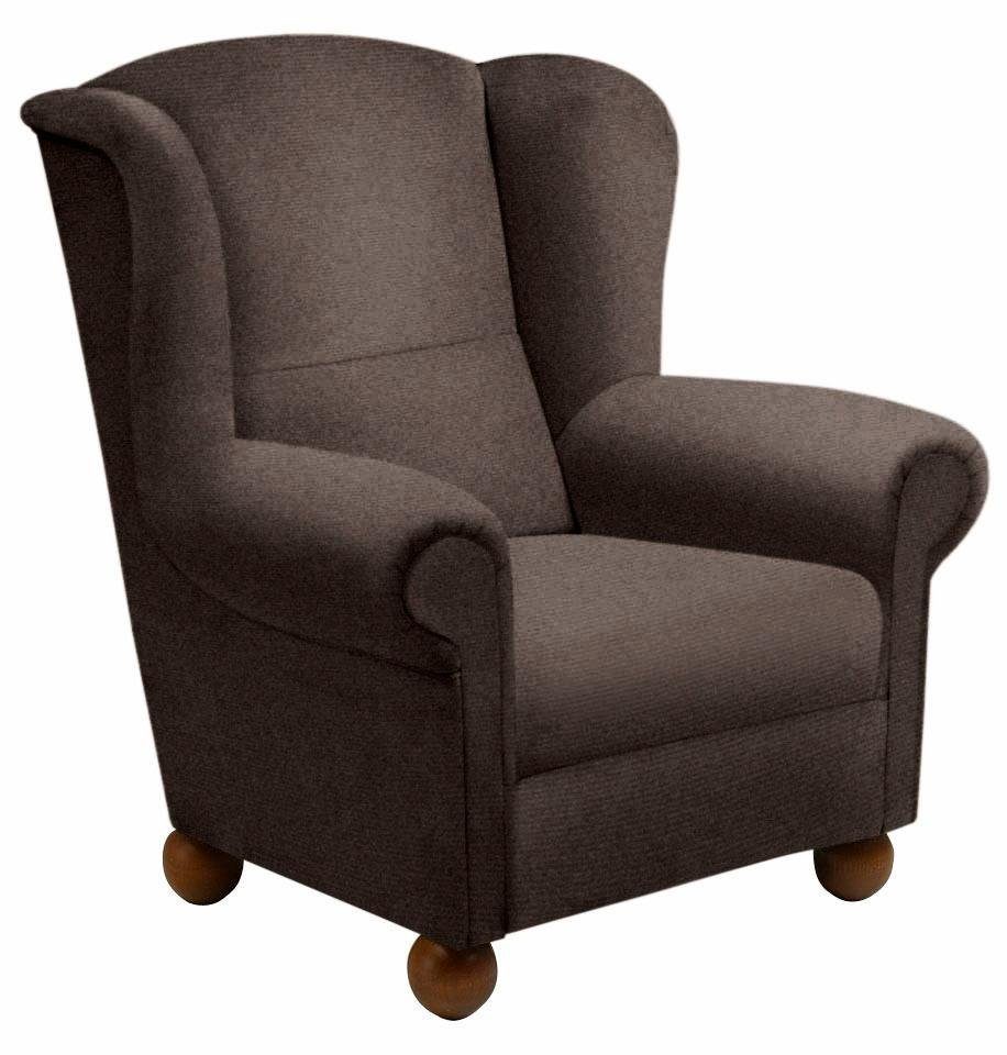 Max Winzer® Oorfauteuil Malmö met houten bolpootjes