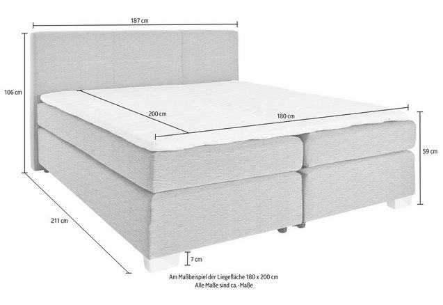 Boxspring incl. topmatras en kussen Boxspring incl. topmatras en kussen