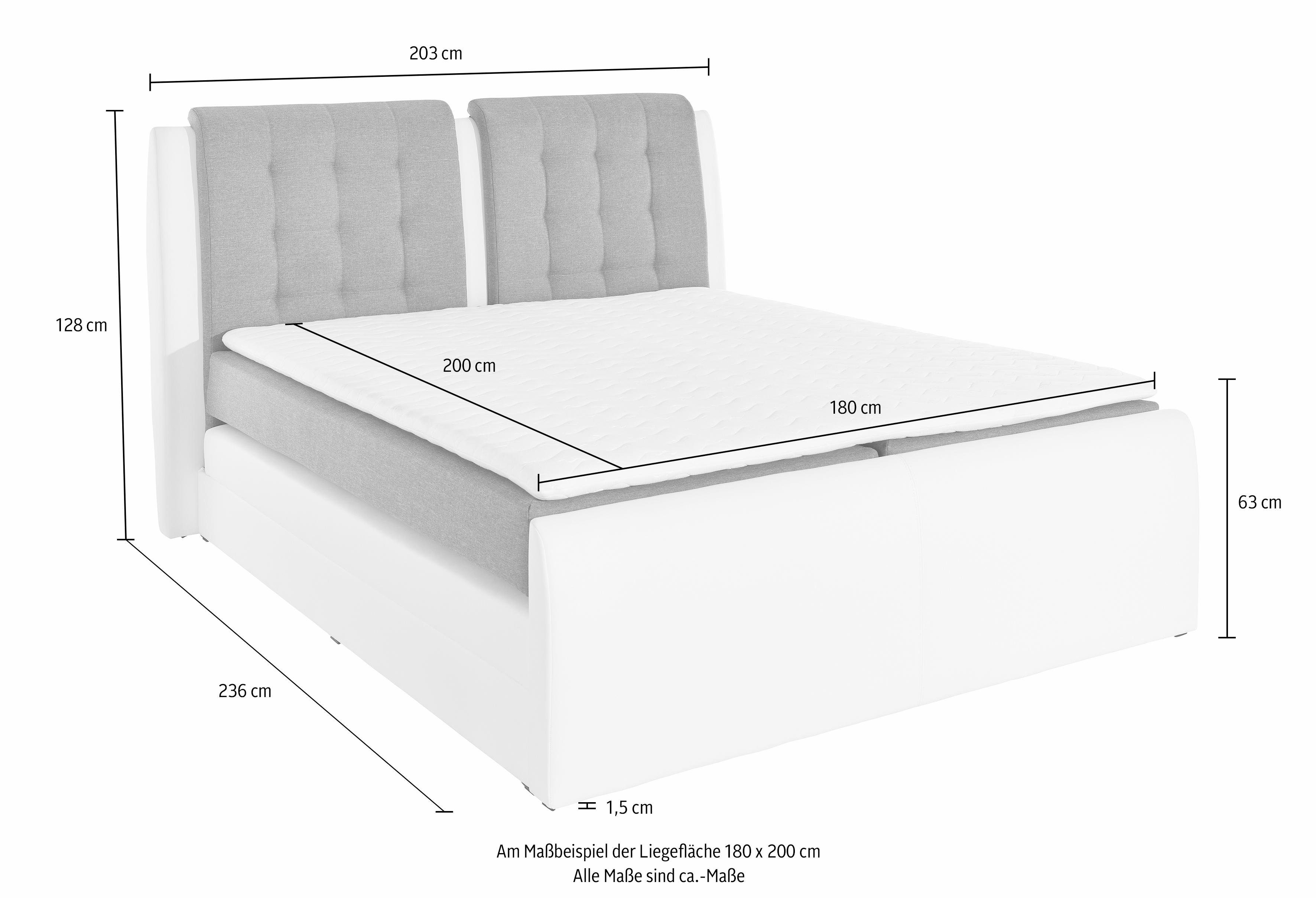 COLLECTION AB Boxspring Rubene inclusief bedkist en topper