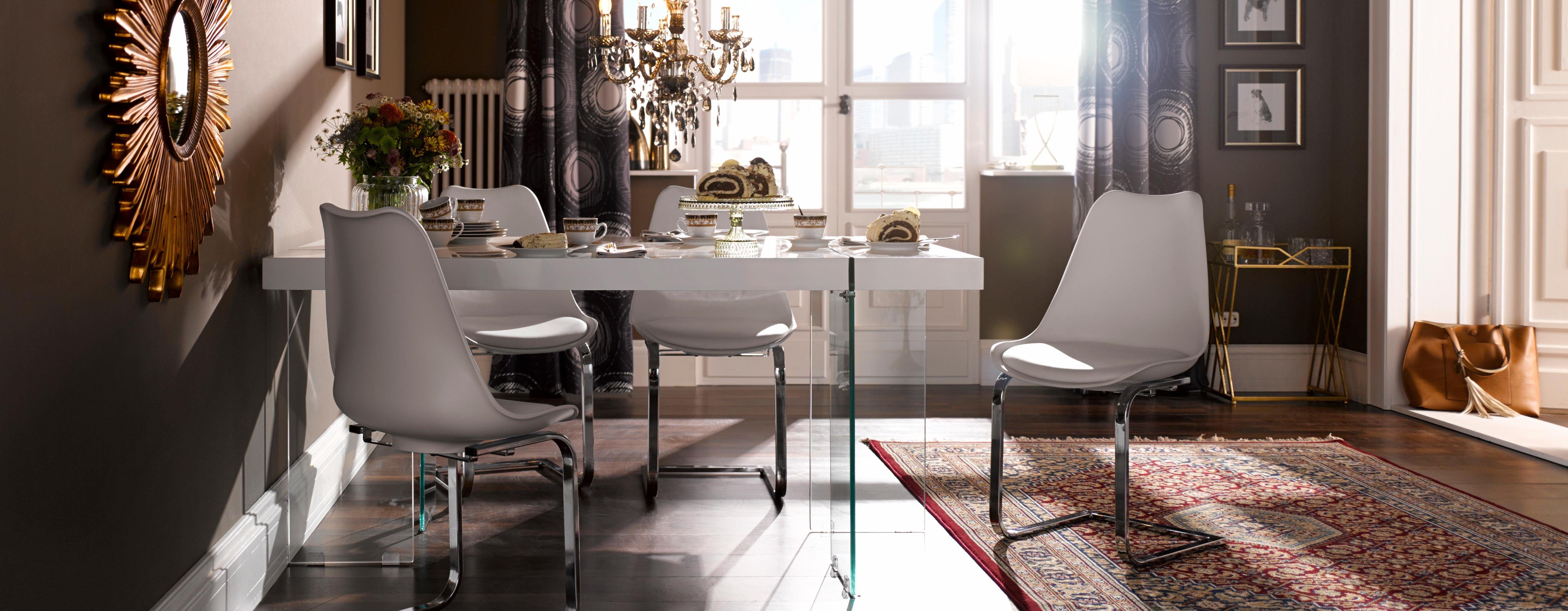 Home affaire Bijzettafel met hoogwaardig spiegelglasblad